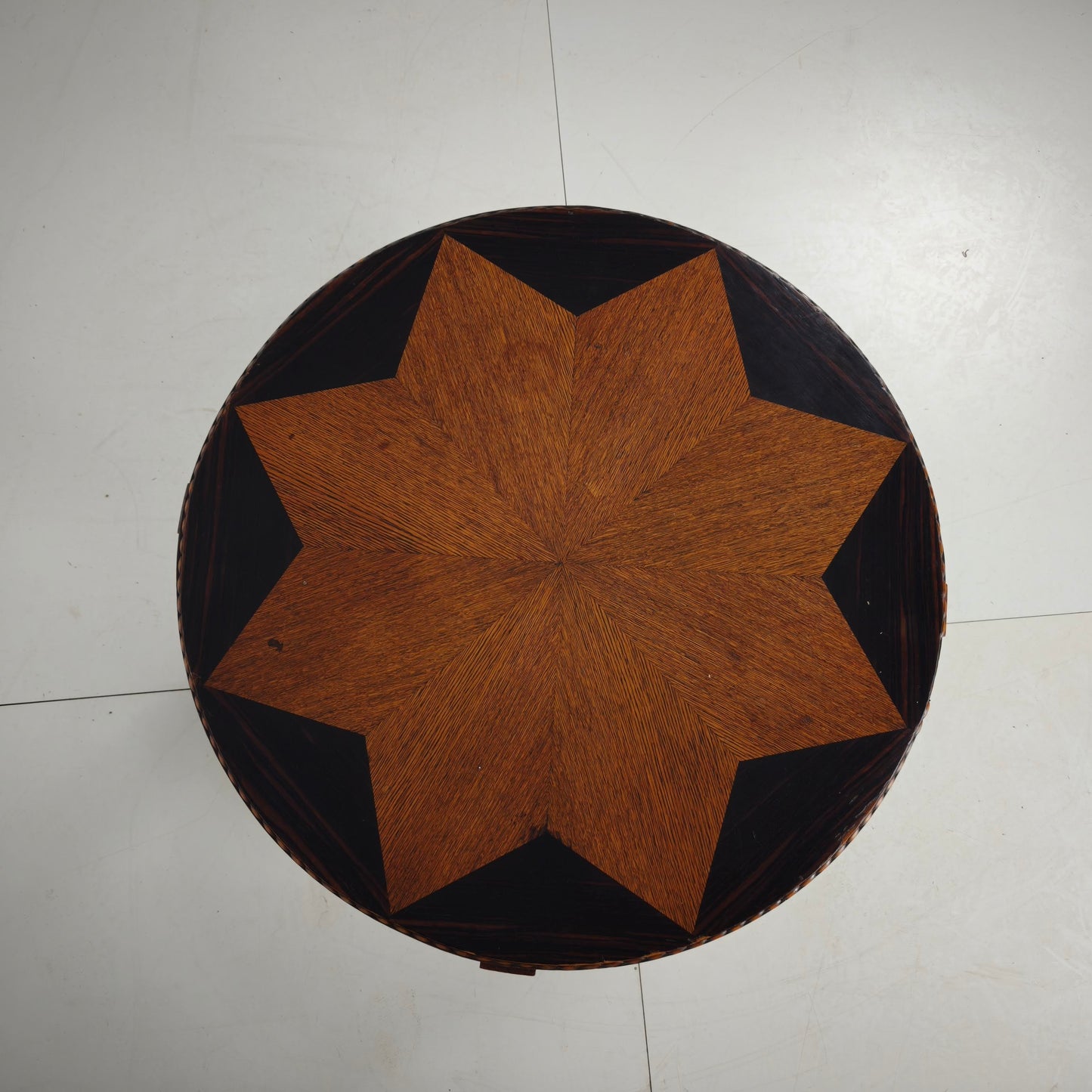 Amsterdam School / Art Deco  Side Table with Star Inlaid Top Circa 1920