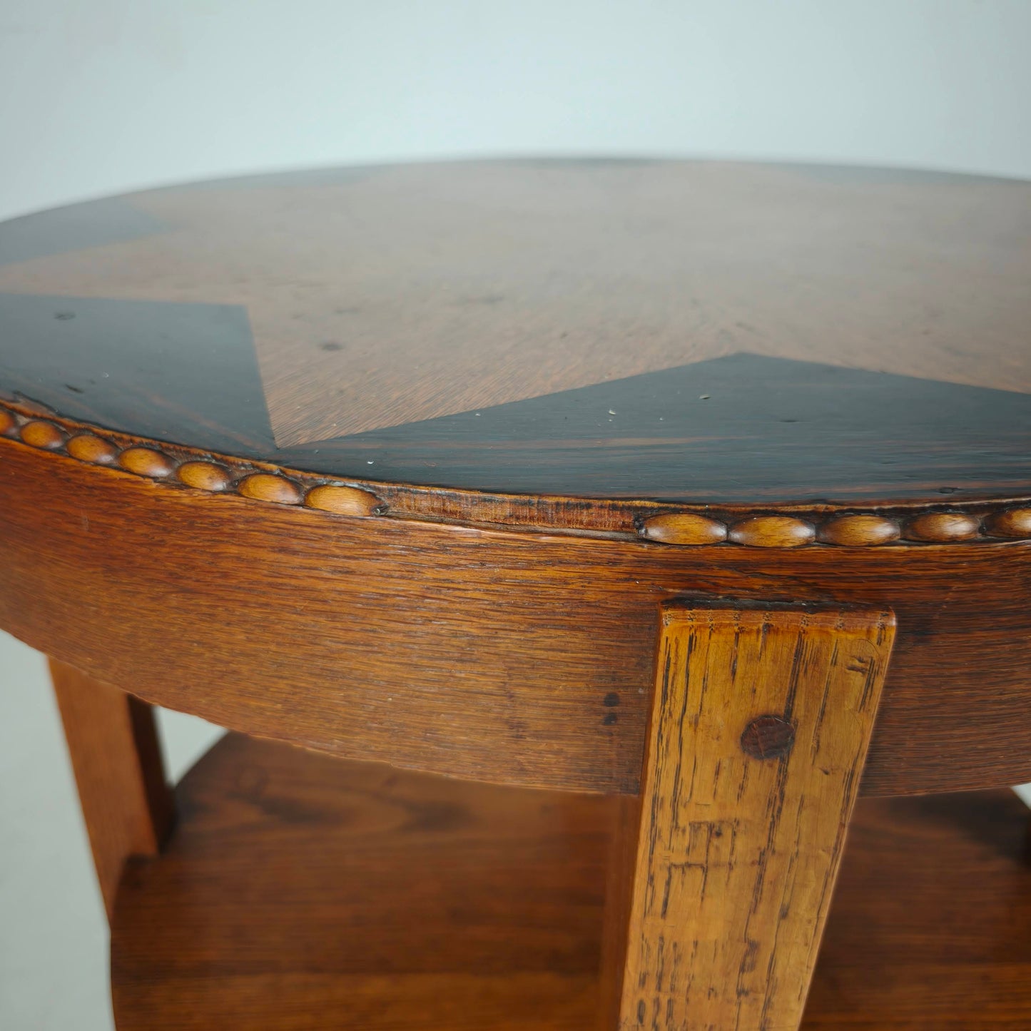 Amsterdam School / Art Deco  Side Table with Star Inlaid Top Circa 1920