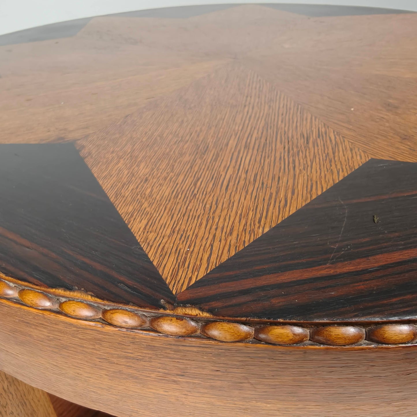 Amsterdam School / Art Deco  Side Table with Star Inlaid Top Circa 1920