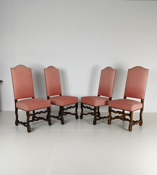 Beech Os De Mouton Tapestry Chairs (set of 4)