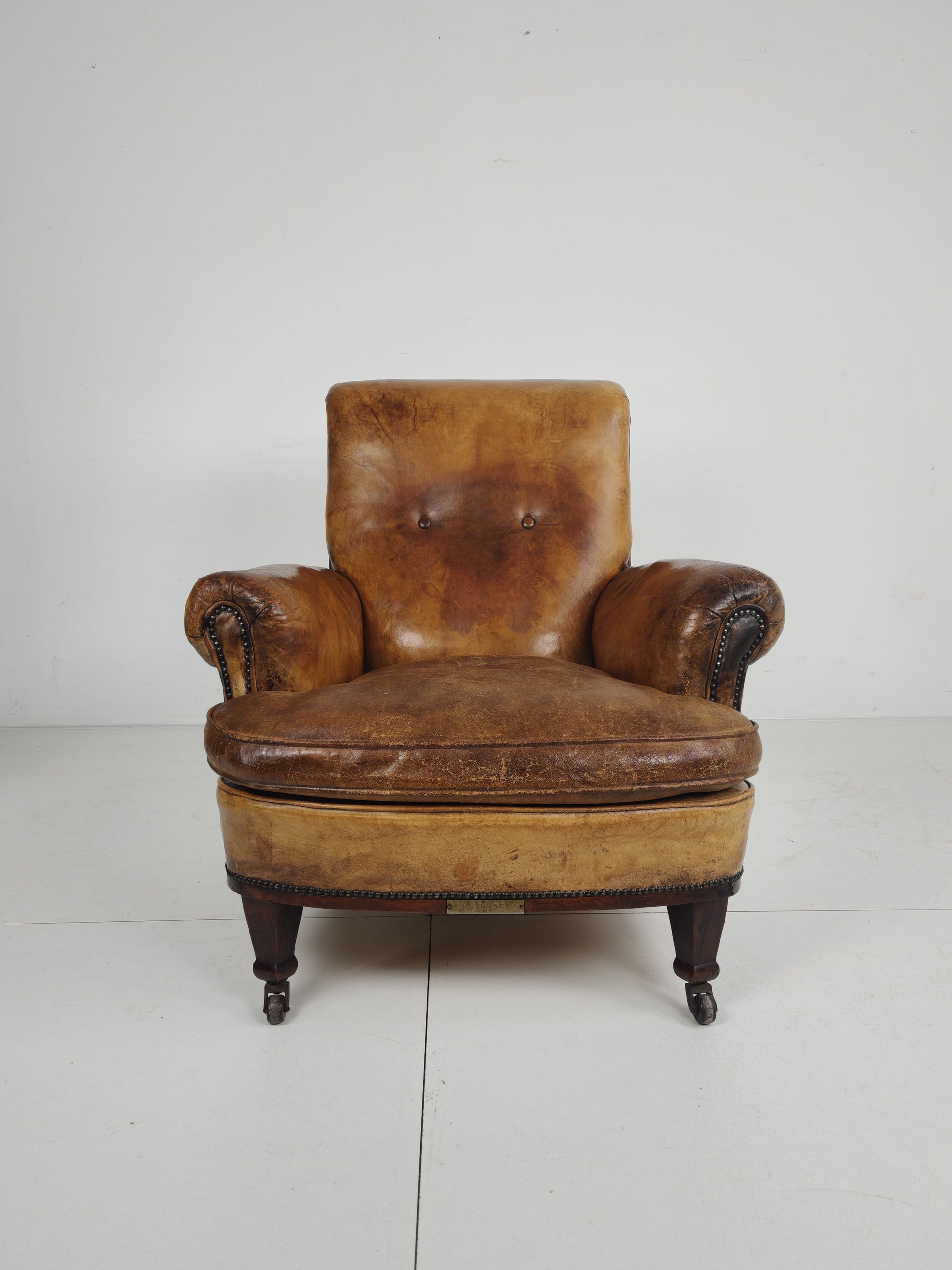A Classic English Leather Club Chair From 1912 A Classic English Leather Club Chair From 1912