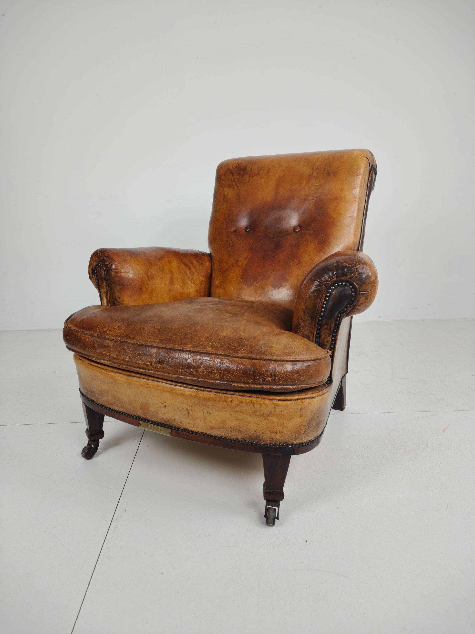 A Classic English Leather Club Chair From 1912 A Classic English Leather Club Chair From 1912