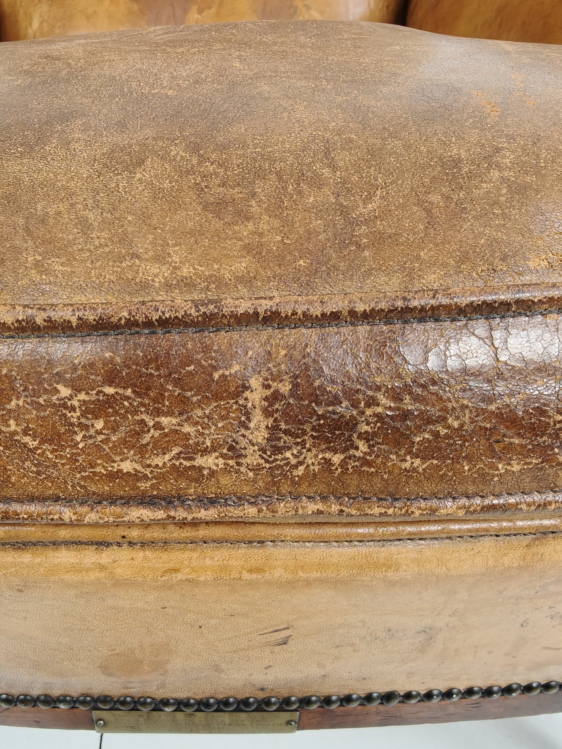 A Classic English Leather Club Chair From 1912 A Classic English Leather Club Chair From 1912