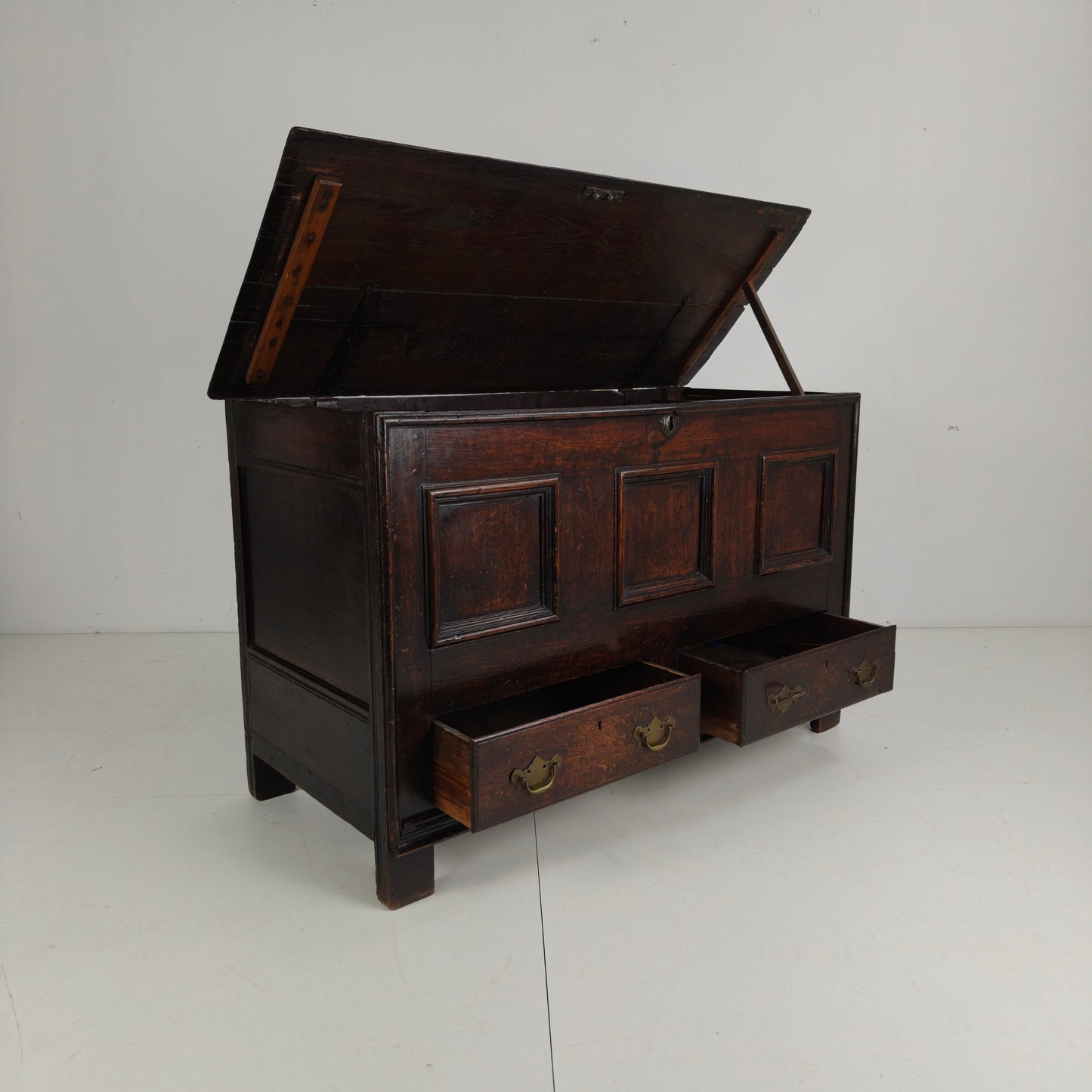 Antique 18th Century Georgian Oak Mule Chest / Coffer / Blanket Box Antique 18th Century Georgian Oak Mule Chest / Coffer / Blanket Box