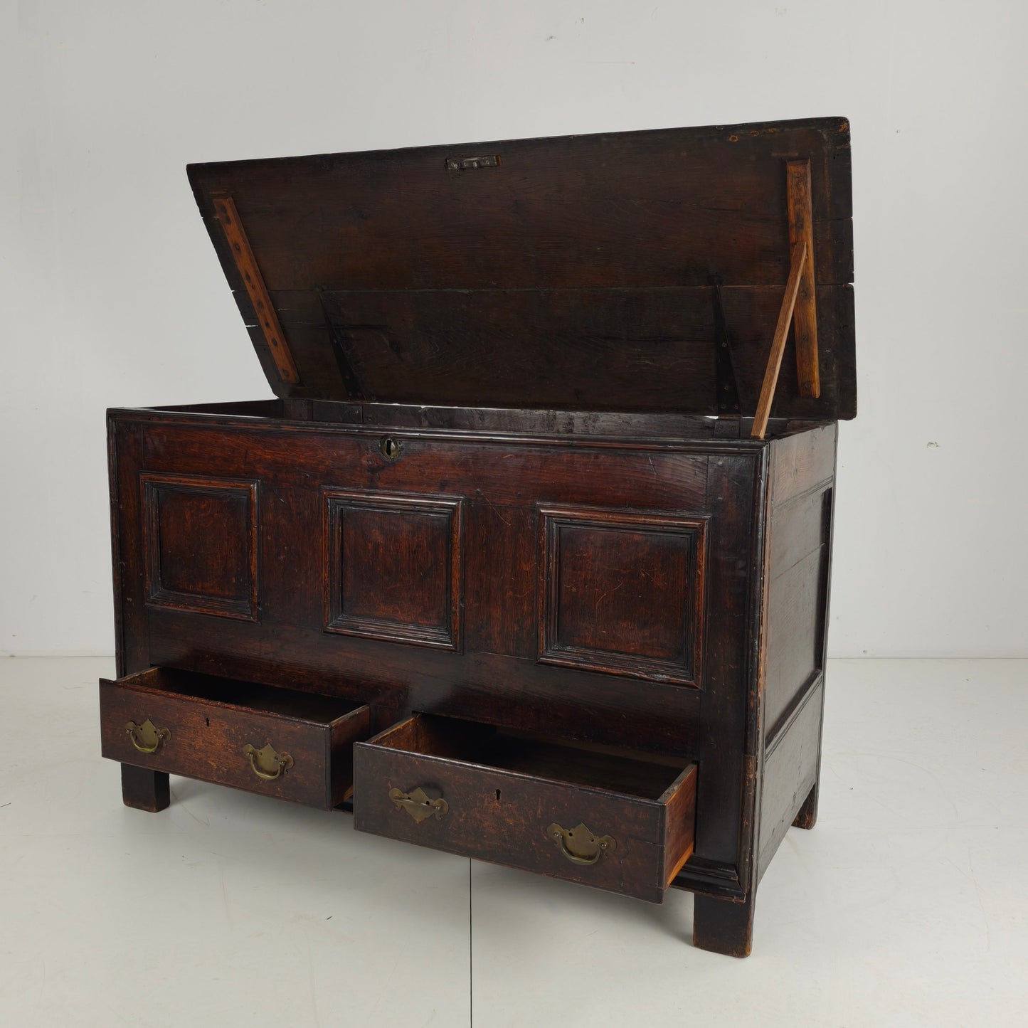 Antique 18th Century Georgian Oak Mule Chest / Coffer / Blanket Box Antique 18th Century Georgian Oak Mule Chest / Coffer / Blanket Box