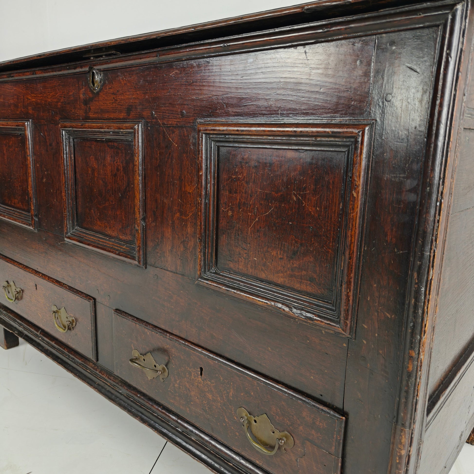 Antique 18th Century Georgian Oak Mule Chest / Coffer / Blanket Box Antique 18th Century Georgian Oak Mule Chest / Coffer / Blanket Box