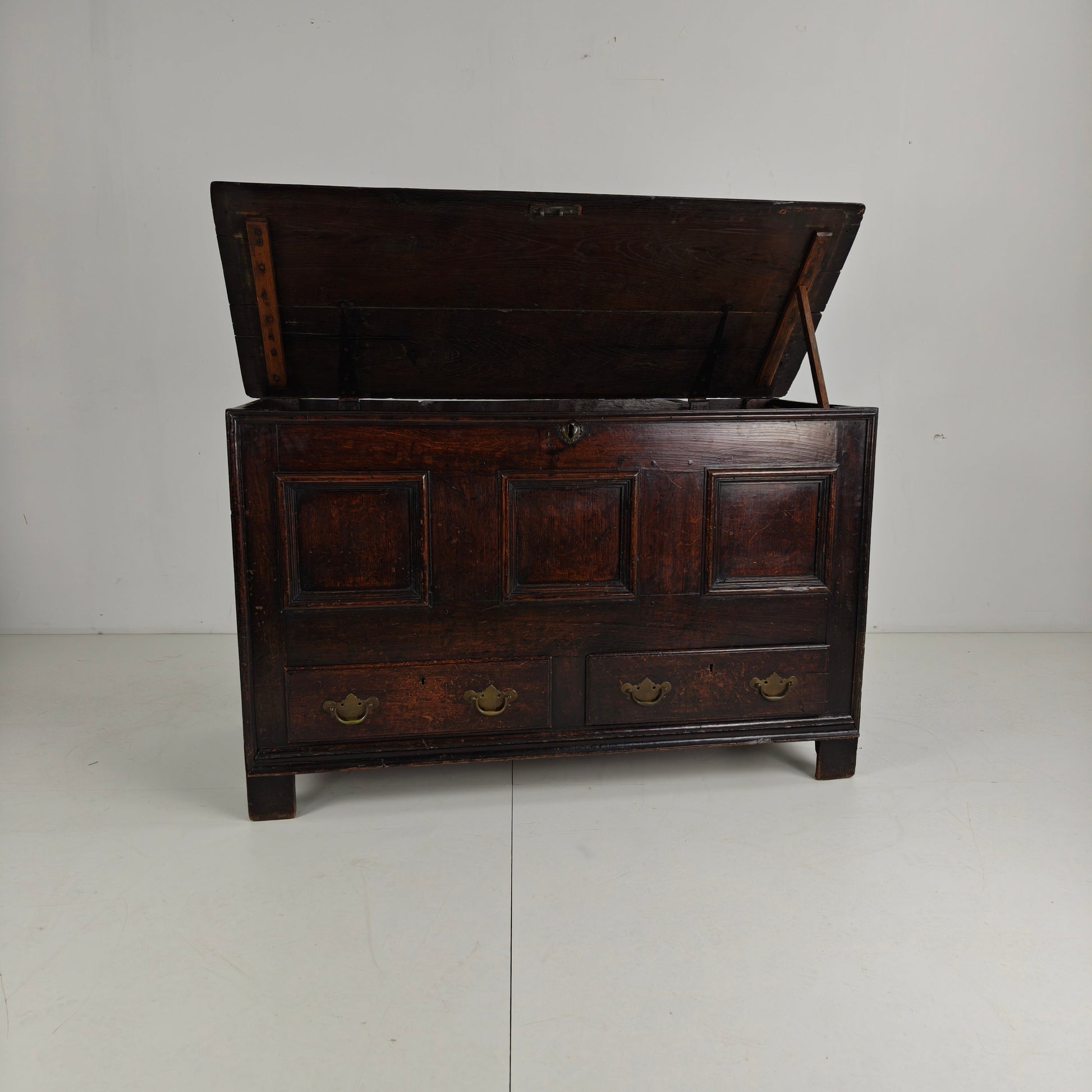 Antique 18th Century Georgian Oak Mule Chest / Coffer / Blanket Box Antique 18th Century Georgian Oak Mule Chest / Coffer / Blanket Box