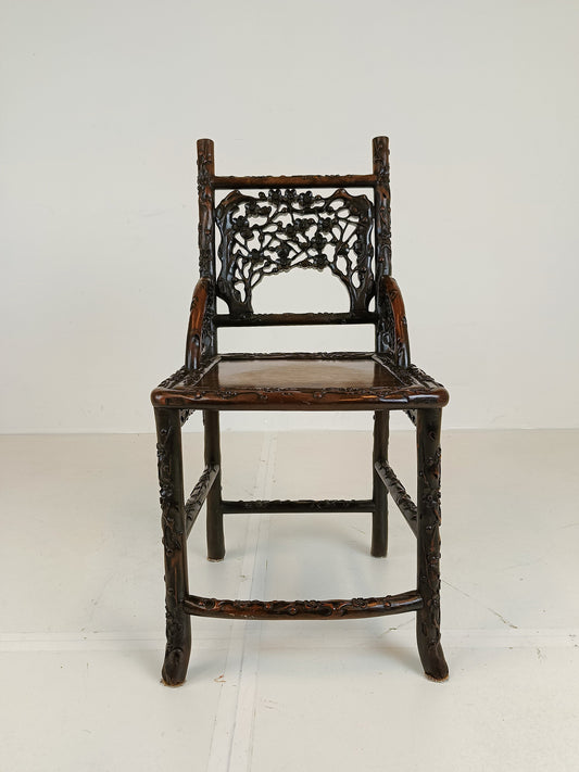 Antique Chinese Padouk Wood Chair Antique Chinese Padouk Wood Chair