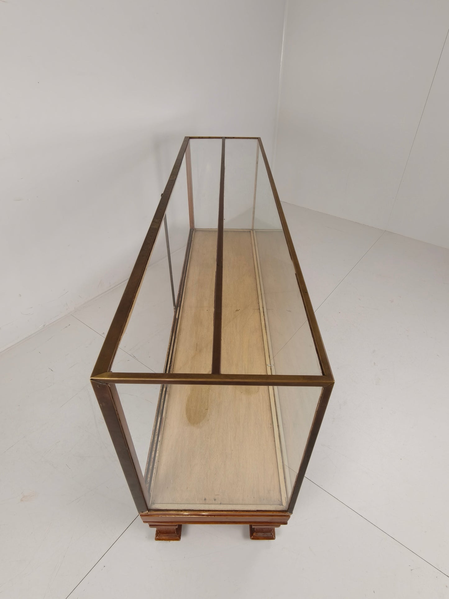 Antique English Brass Store Display Counter – Slim Model with Yard Measurements Antique English Brass Store Display Counter – Slim Model with Yard Measurements
