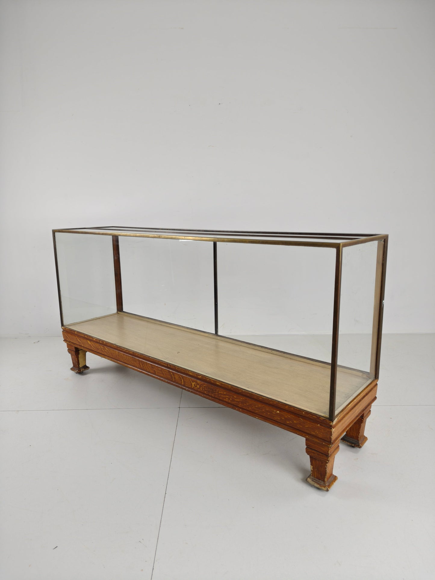 Antique English Brass Store Display Counter – Slim Model with Yard Measurements Antique English Brass Store Display Counter – Slim Model with Yard Measurements