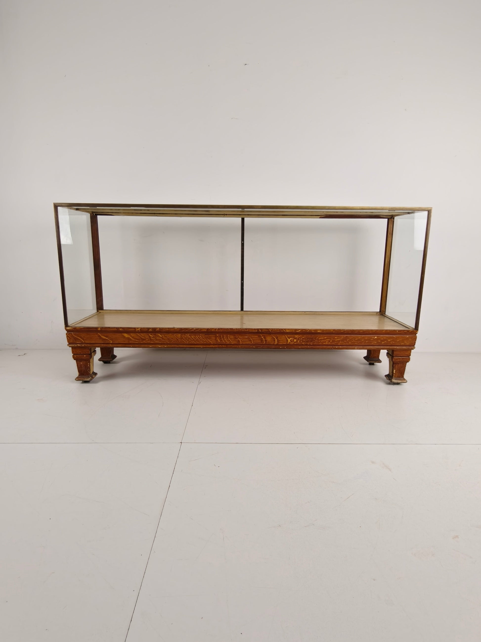 Antique English Brass Store Display Counter – Slim Model with Yard Measurements Antique English Brass Store Display Counter – Slim Model with Yard Measurements