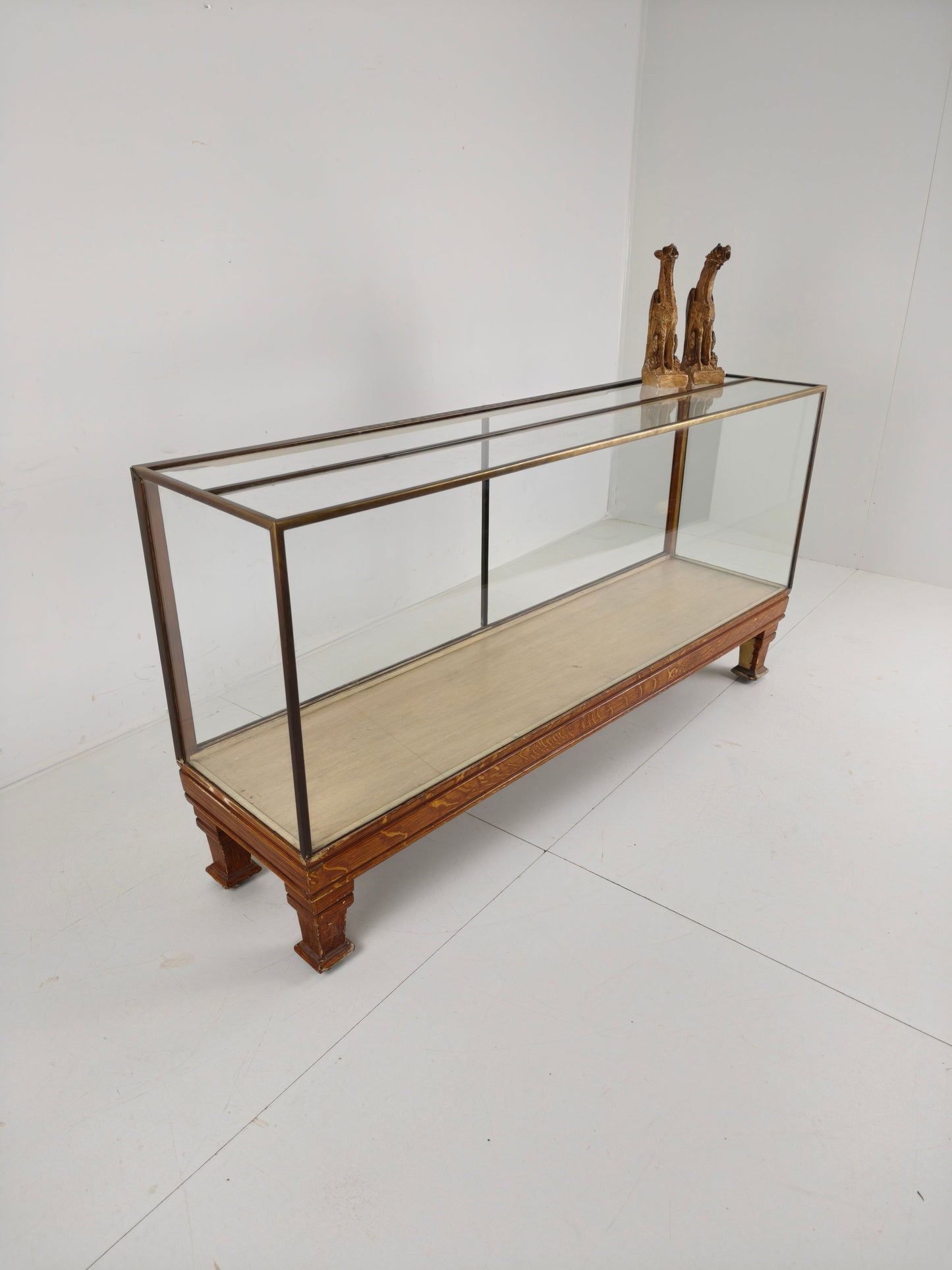 Antique English Brass Store Display Counter – Slim Model with Yard Measurements Antique English Brass Store Display Counter – Slim Model with Yard Measurements