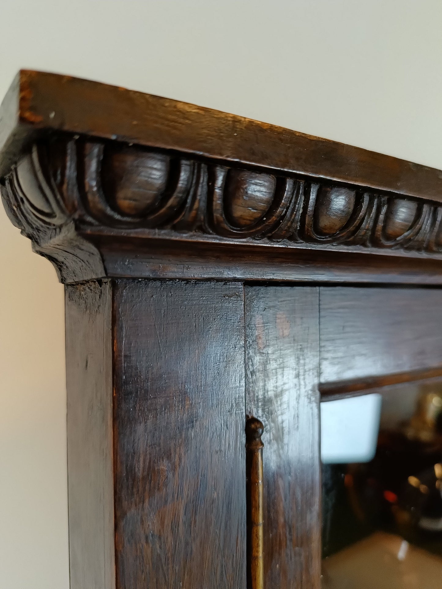 Antique English Corner Cabinet with Display Case Antique English Corner Cabinet with Display Case