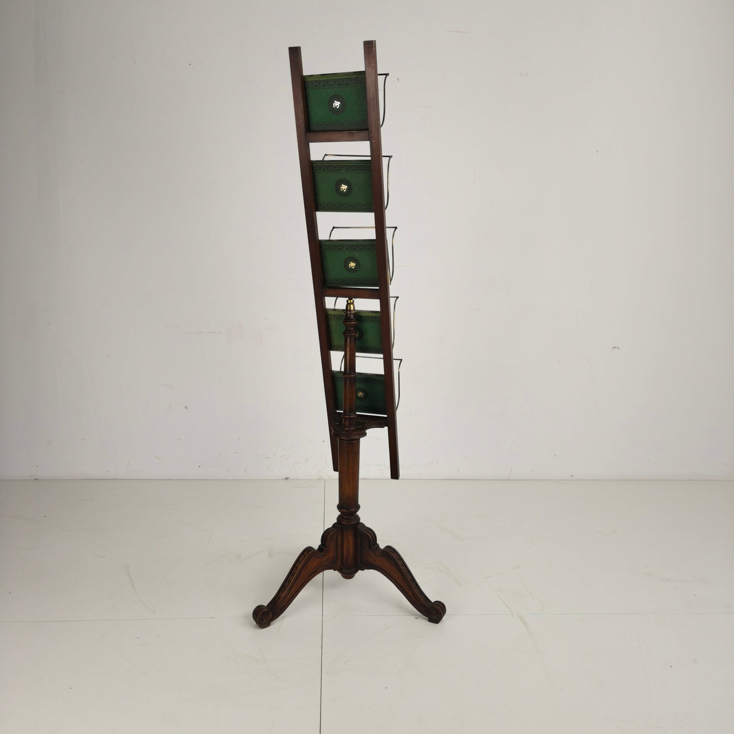 Antique English Rotating Newspaper, Magazine & Book Stand, 20th Century Antique English Rotating Newspaper, Magazine & Book Stand, 20th Century
