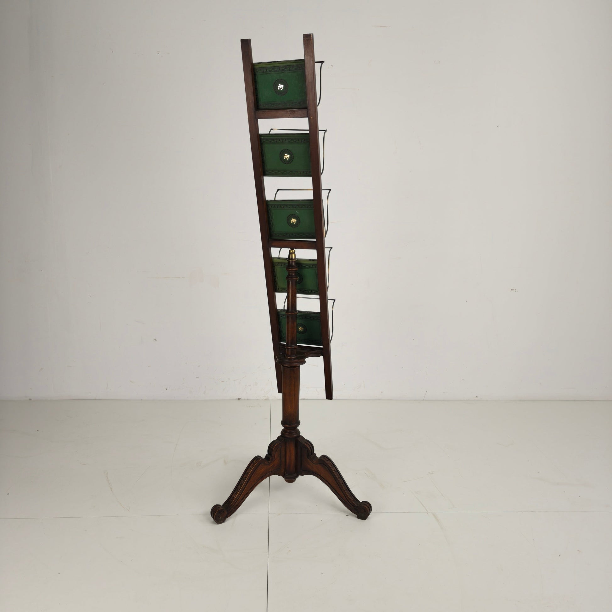 Antique English Rotating Newspaper, Magazine & Book Stand, 20th Century Antique English Rotating Newspaper, Magazine & Book Stand, 20th Century