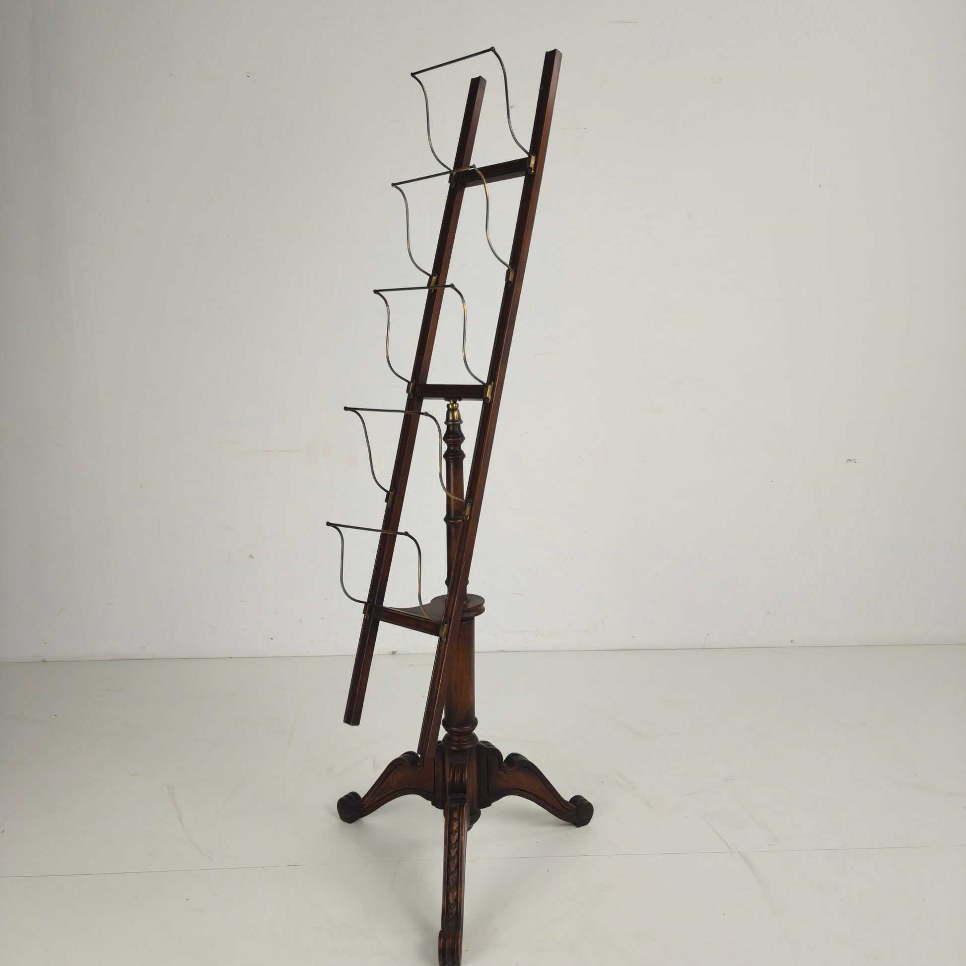 Antique English Rotating Newspaper, Magazine & Book Stand, 20th Century Antique English Rotating Newspaper, Magazine & Book Stand, 20th Century