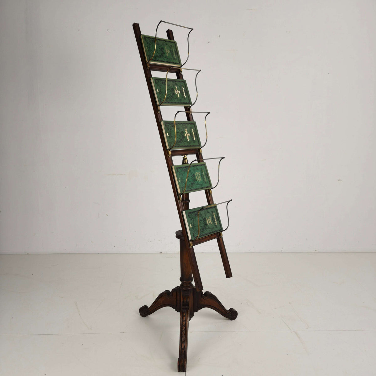 Antique English Rotating Newspaper, Magazine & Book Stand, 20th Century Antique English Rotating Newspaper, Magazine & Book Stand, 20th Century