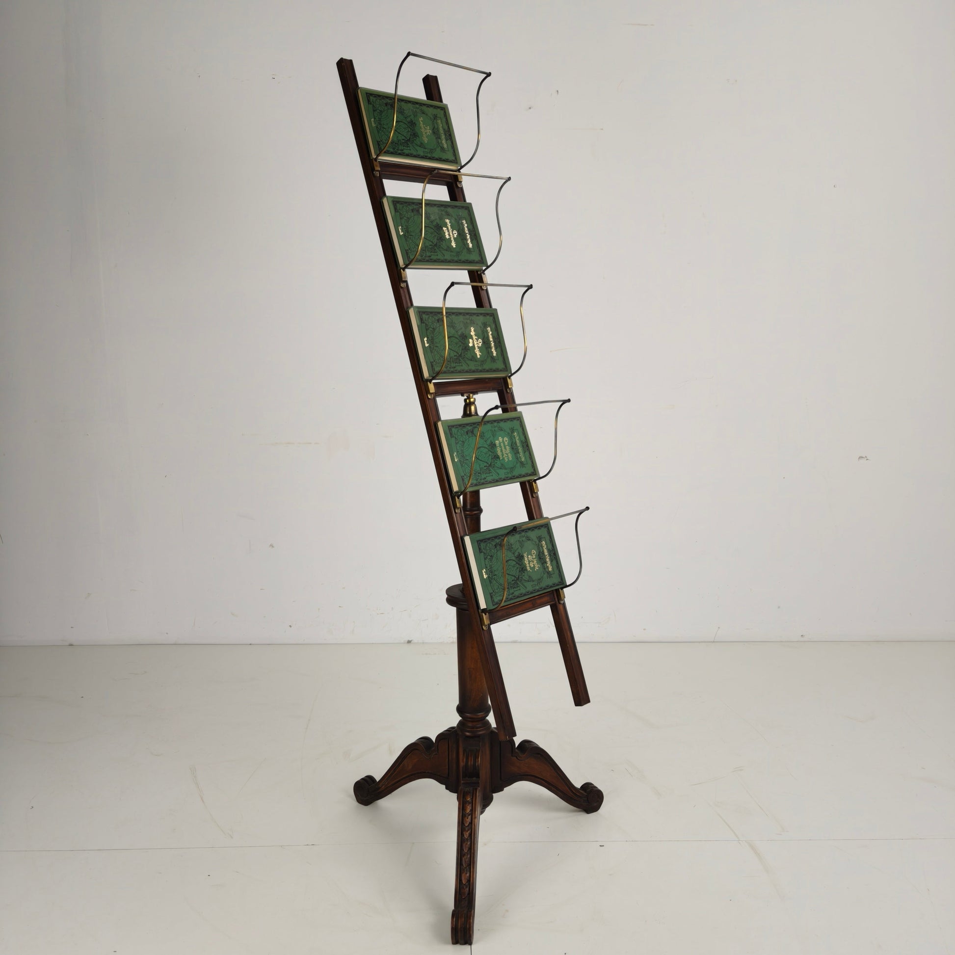 Antique English Rotating Newspaper, Magazine & Book Stand, 20th Century Antique English Rotating Newspaper, Magazine & Book Stand, 20th Century