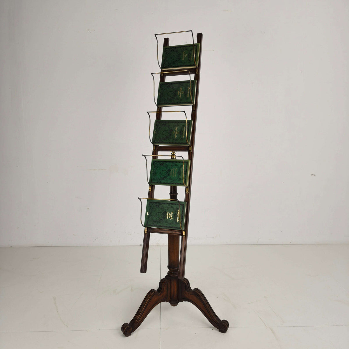 Antique English Rotating Newspaper, Magazine & Book Stand, 20th Century Antique English Rotating Newspaper, Magazine & Book Stand, 20th Century
