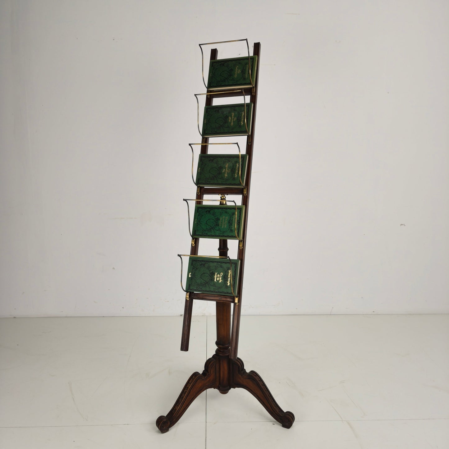 Antique English Rotating Newspaper, Magazine & Book Stand, 20th Century Antique English Rotating Newspaper, Magazine & Book Stand, 20th Century