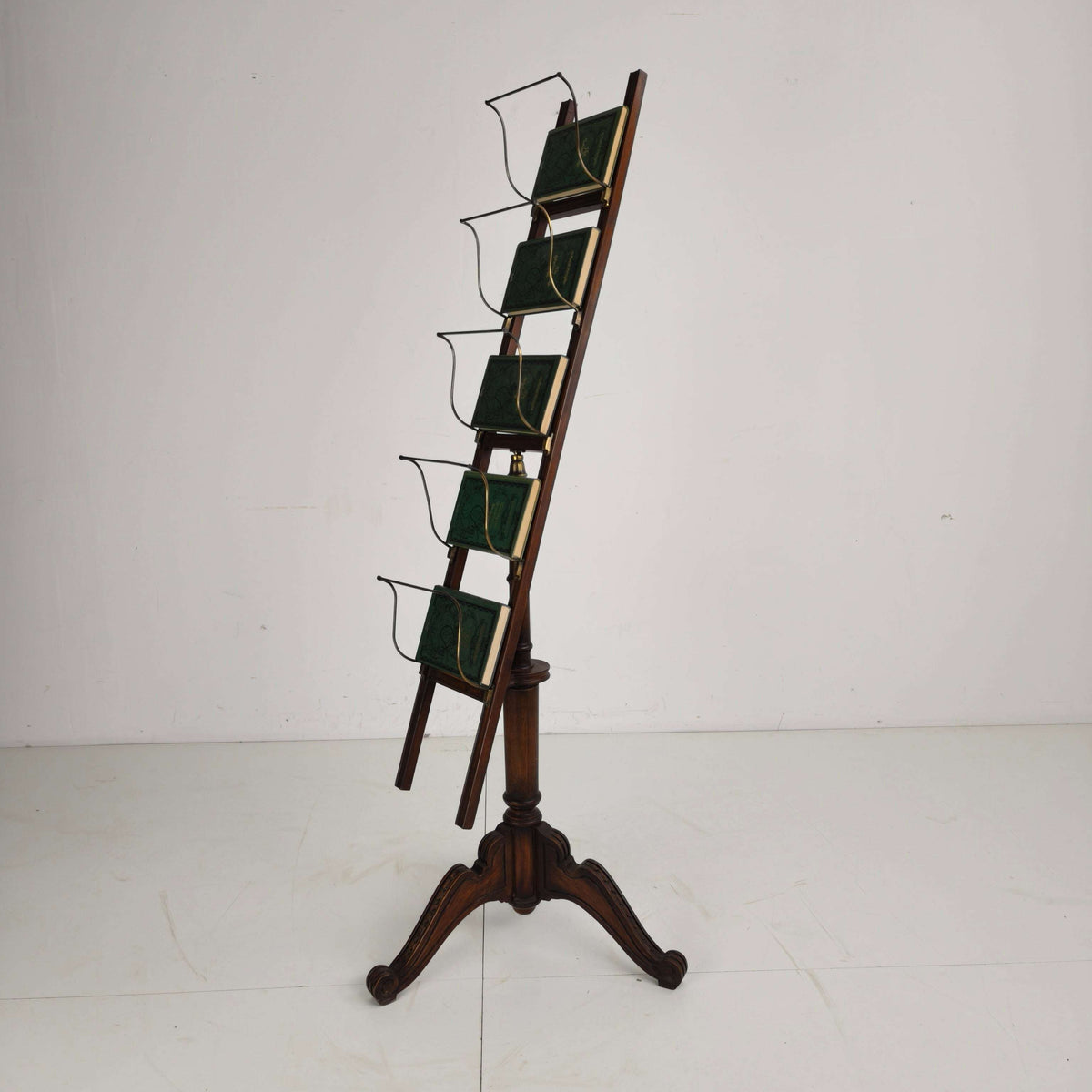 Antique English Rotating Newspaper, Magazine & Book Stand, 20th Century Antique English Rotating Newspaper, Magazine & Book Stand, 20th Century