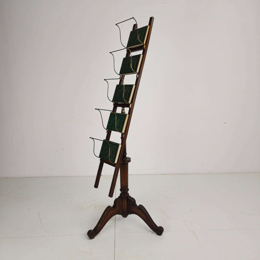 Antique English Rotating Newspaper, Magazine & Book Stand, 20th Century Antique English Rotating Newspaper, Magazine & Book Stand, 20th Century