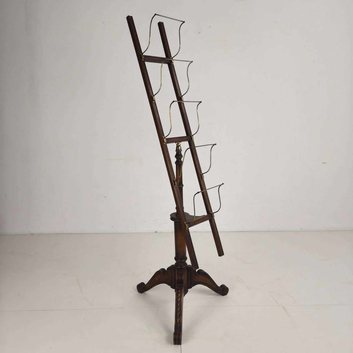 Antique English Rotating Newspaper, Magazine & Book Stand, 20th Century Antique English Rotating Newspaper, Magazine & Book Stand, 20th Century