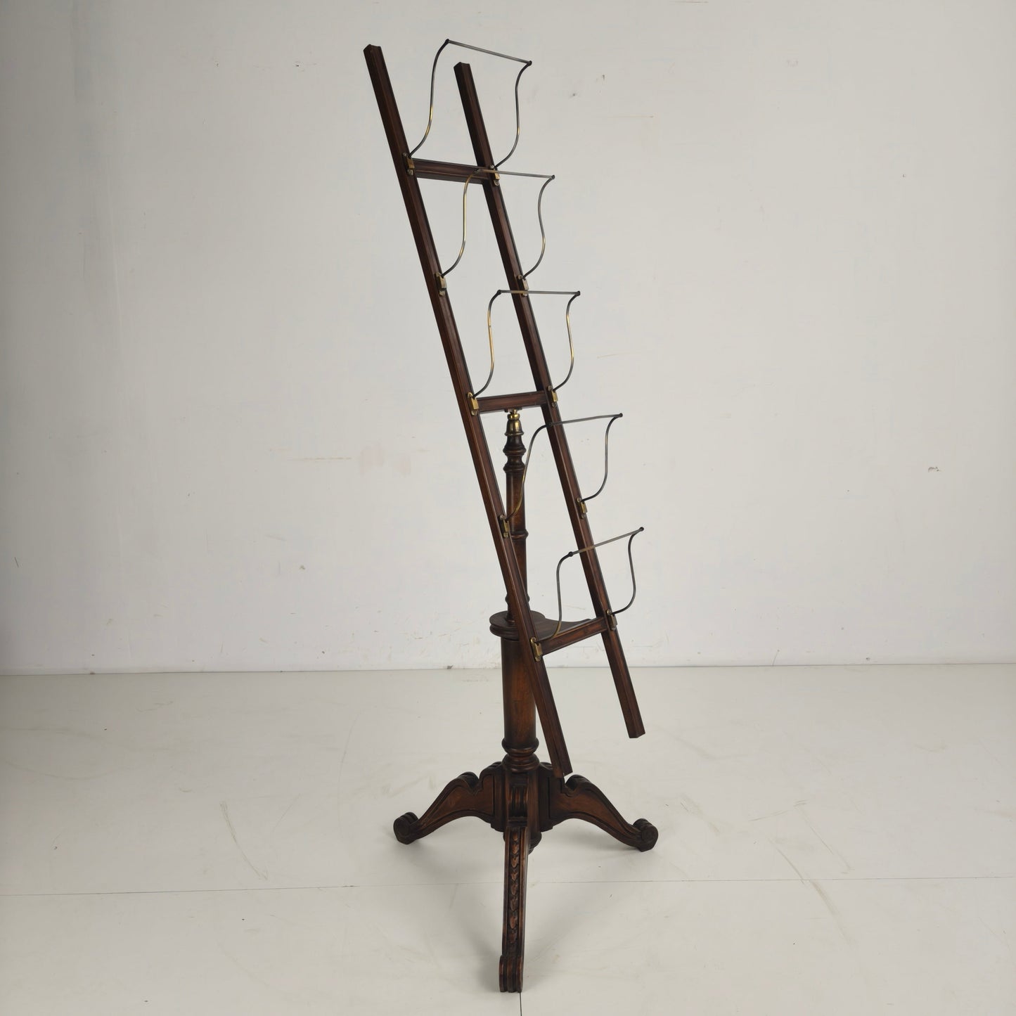 Antique English Rotating Newspaper, Magazine & Book Stand, 20th Century Antique English Rotating Newspaper, Magazine & Book Stand, 20th Century