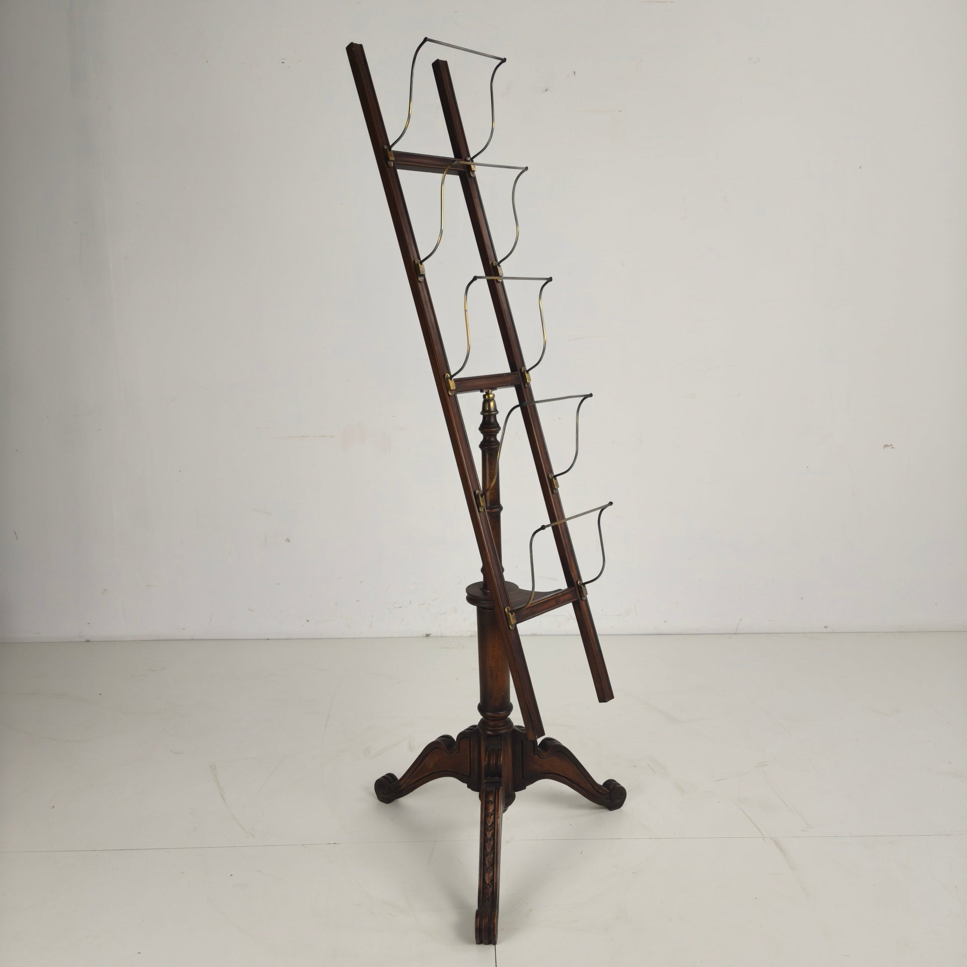 Antique English Rotating Newspaper, Magazine & Book Stand, 20th Century Antique English Rotating Newspaper, Magazine & Book Stand, 20th Century