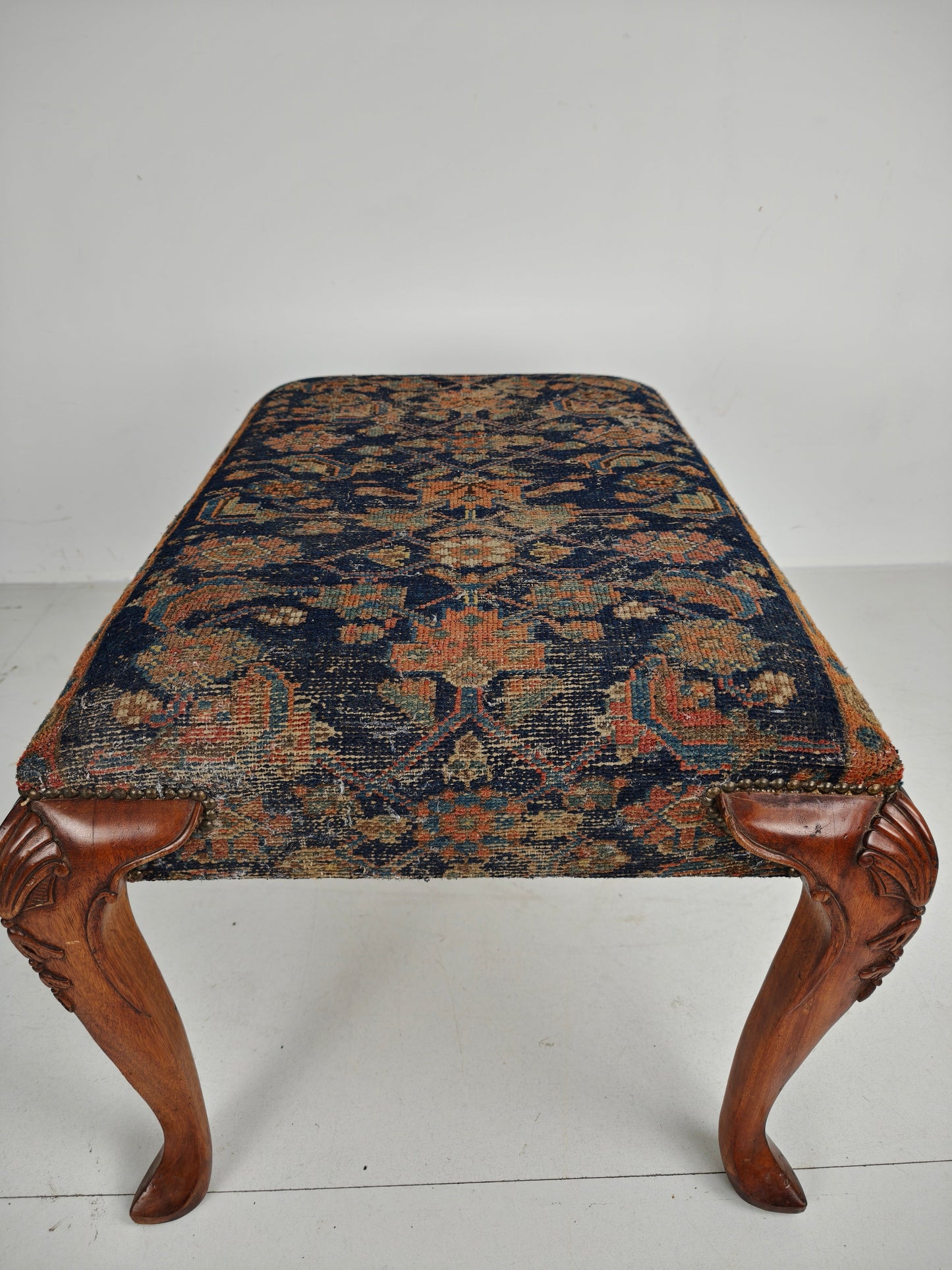Antique Foot Stool, Walnut, English Regency, Circa 1800–1820 Antique Foot Stool, Walnut, English Regency, Circa 1800–1820