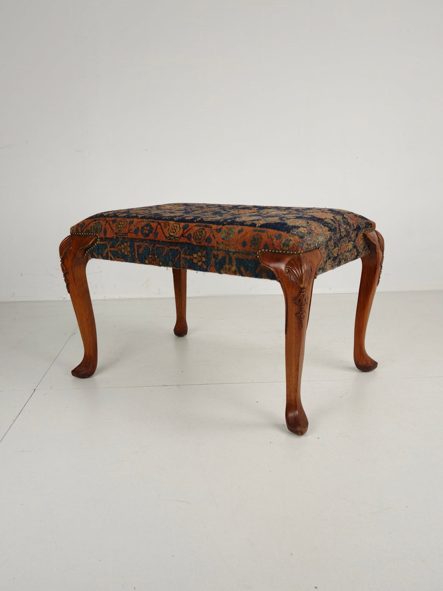 Antique Foot Stool, Walnut, English Regency, Circa 1800–1820 Antique Foot Stool, Walnut, English Regency, Circa 1800–1820
