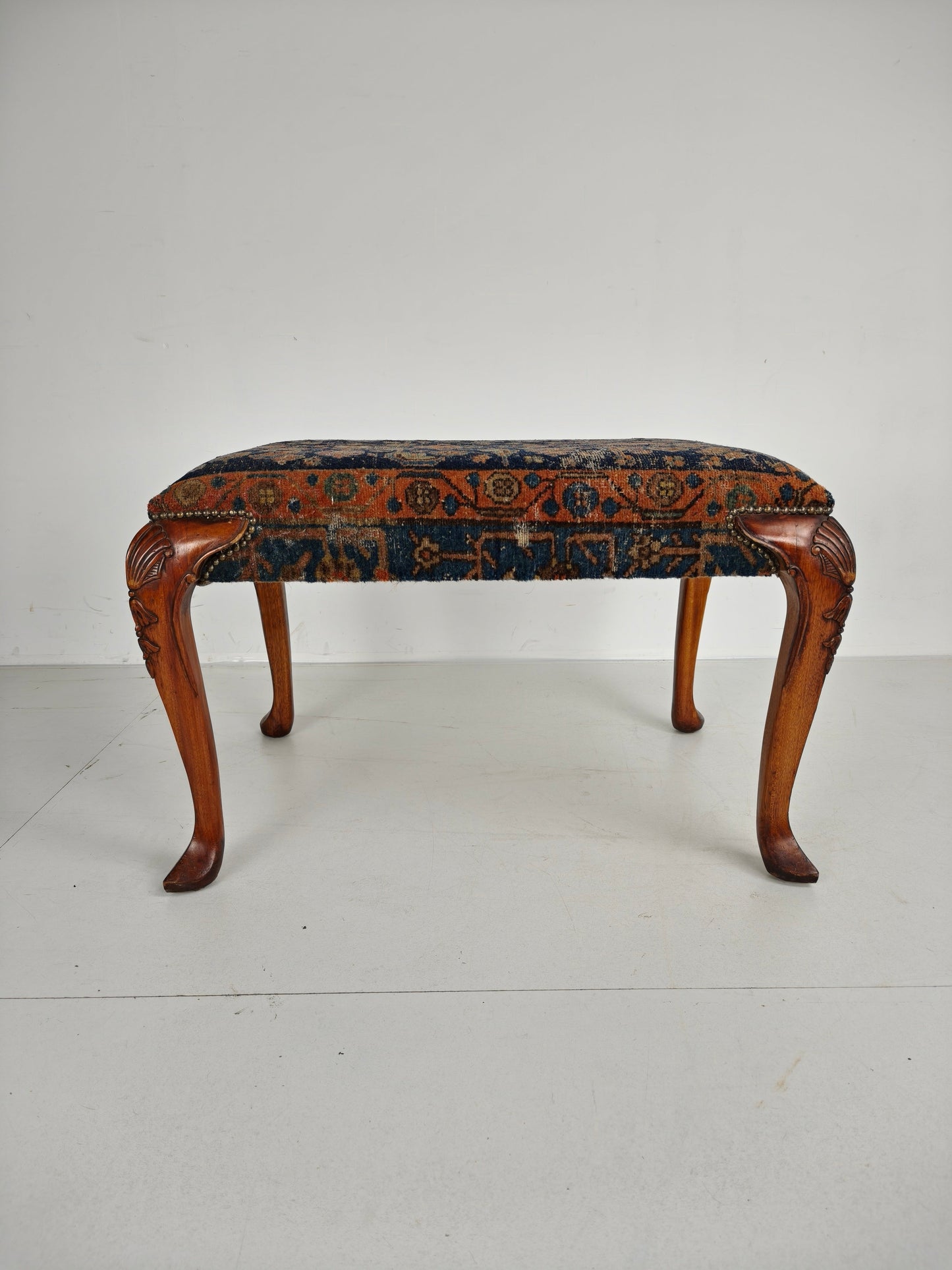 Antique Foot Stool, Walnut, English Regency, Circa 1800–1820 Antique Foot Stool, Walnut, English Regency, Circa 1800–1820