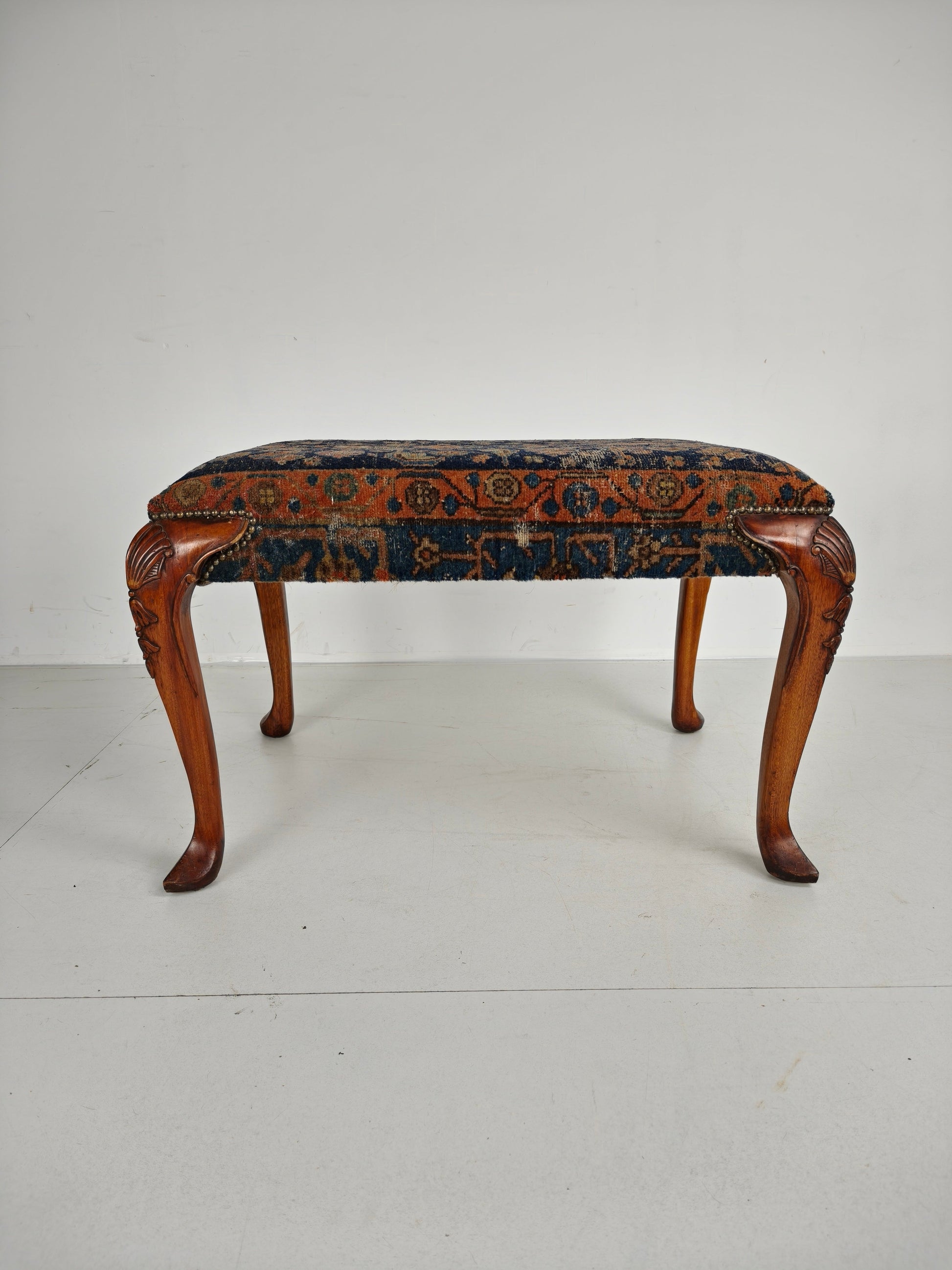 Antique Foot Stool, Walnut, English Regency, Circa 1800–1820 Antique Foot Stool, Walnut, English Regency, Circa 1800–1820