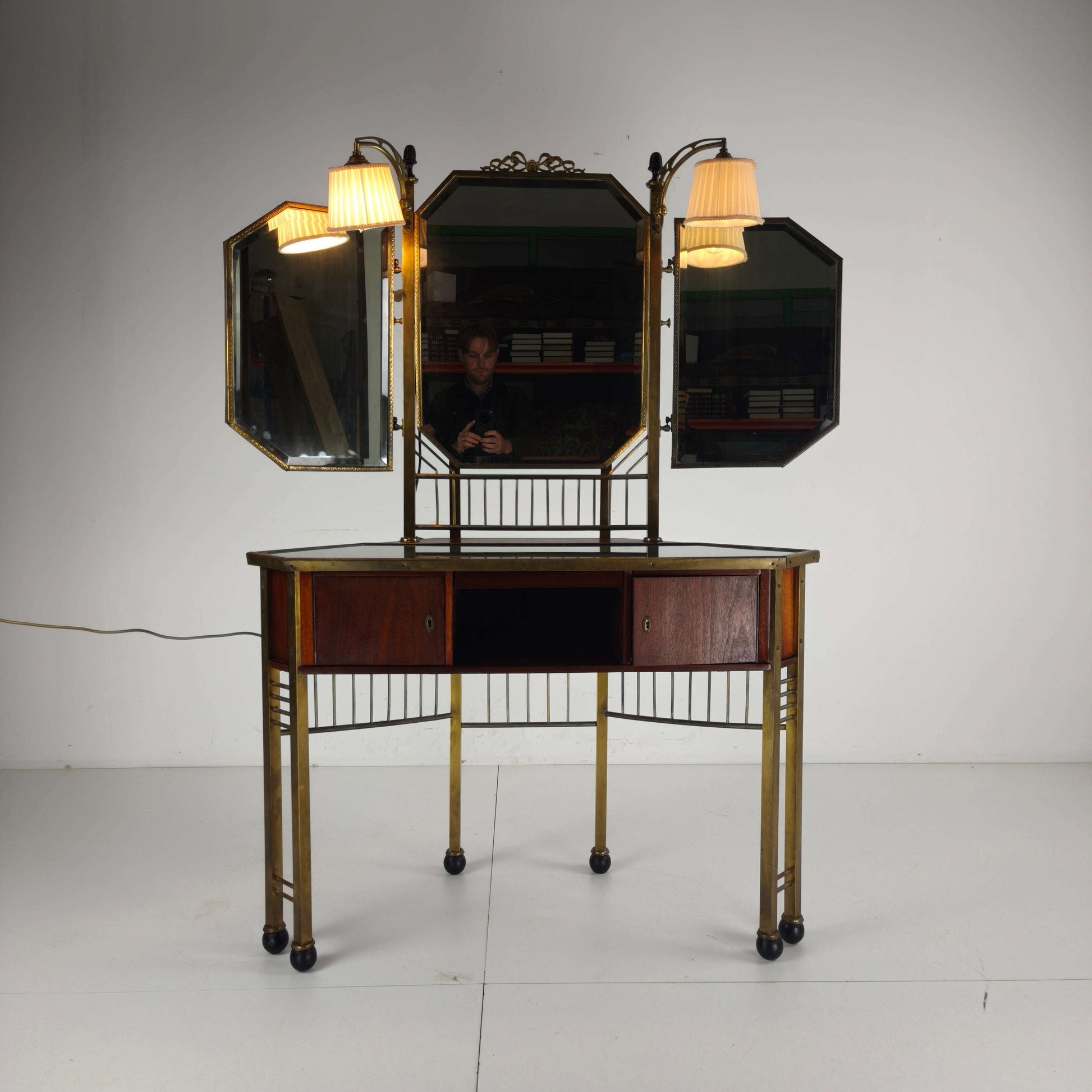Antique French Brass Dressing Table -1930 Antique French Brass Dressing Table -1930