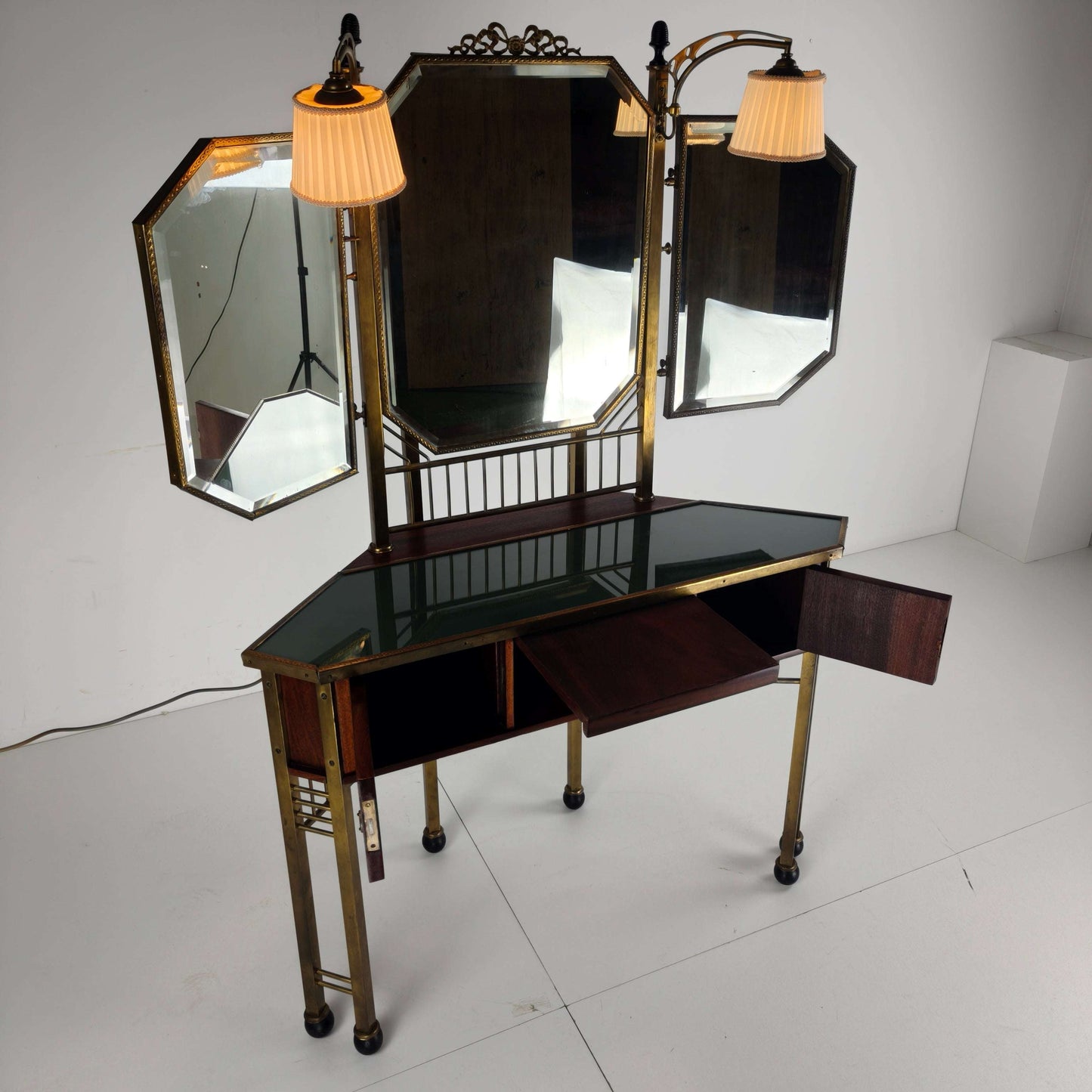 Antique French Brass Dressing Table -1930 Antique French Brass Dressing Table -1930