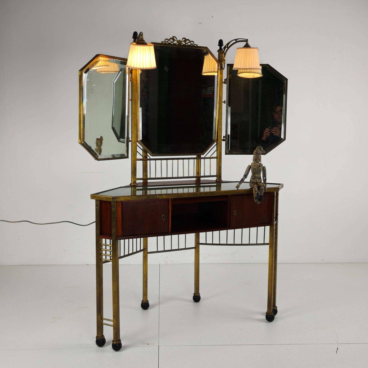 Antique French Brass Dressing Table -1930 Antique French Brass Dressing Table -1930