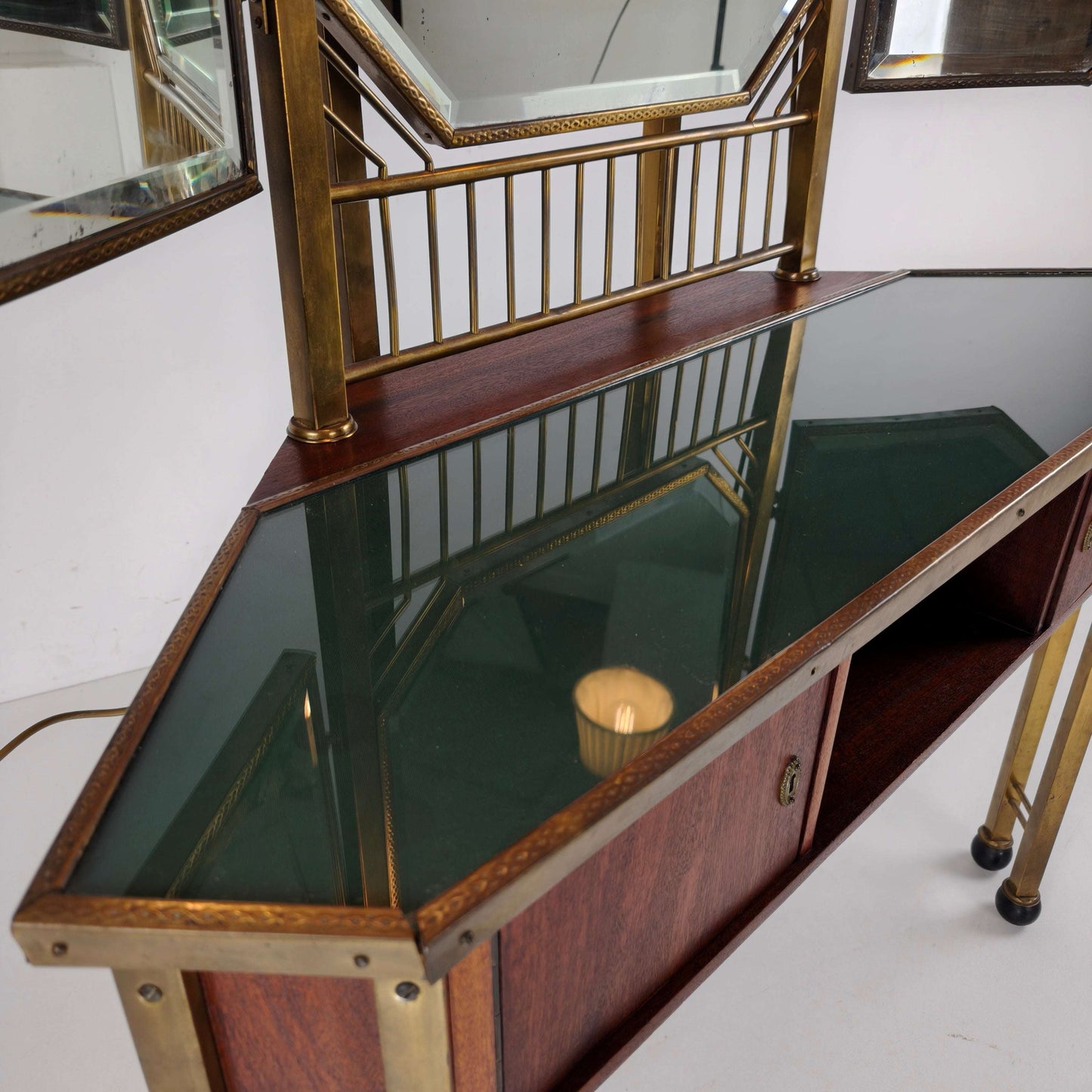 Antique French Brass Dressing Table -1930 Antique French Brass Dressing Table -1930
