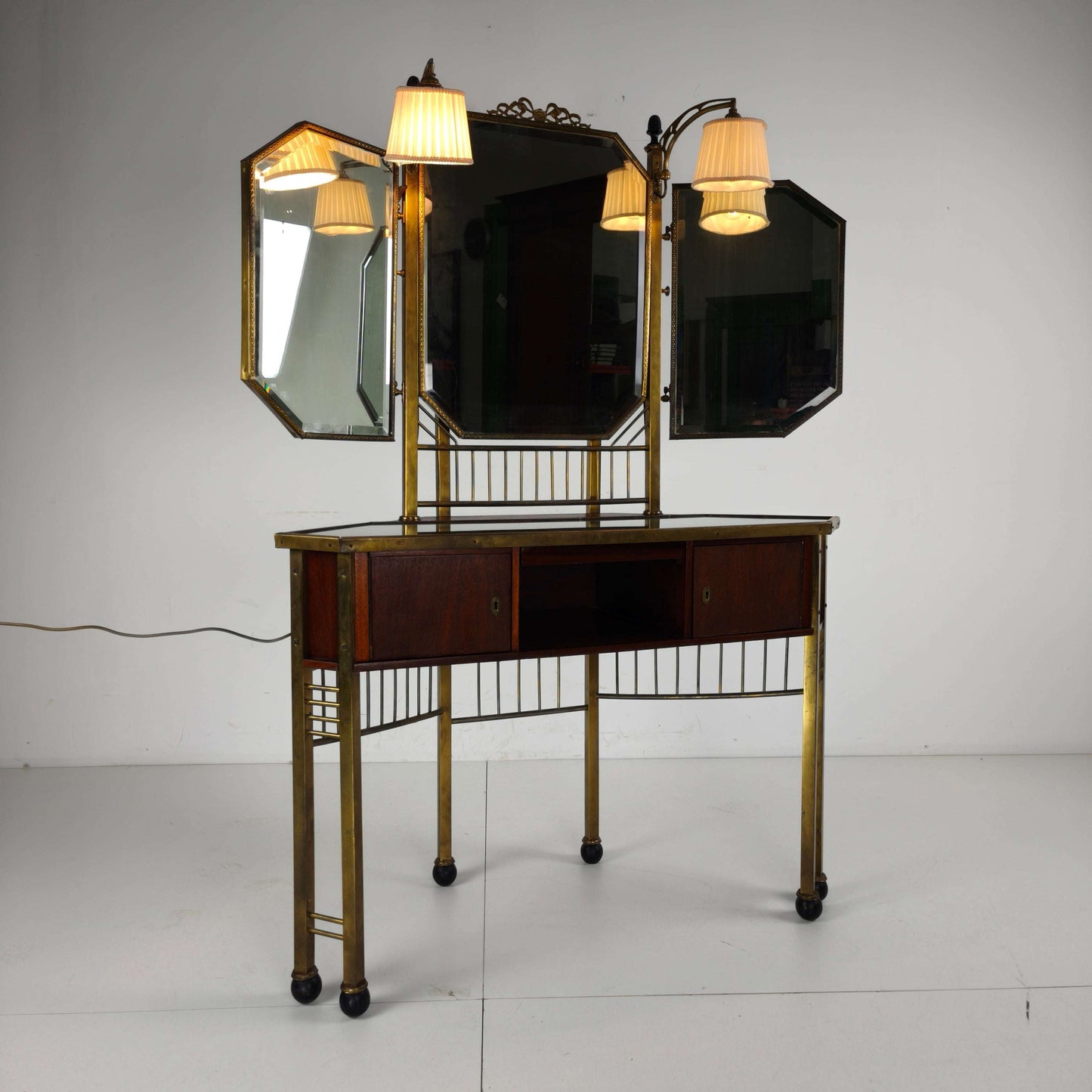 Antique French Brass Dressing Table -1930 Antique French Brass Dressing Table -1930