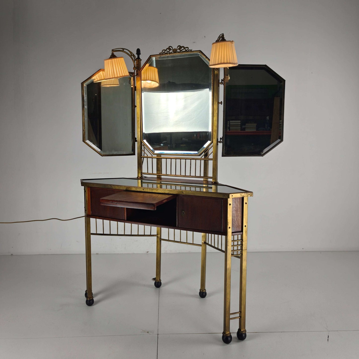 Antique French Brass Dressing Table -1930 Antique French Brass Dressing Table -1930