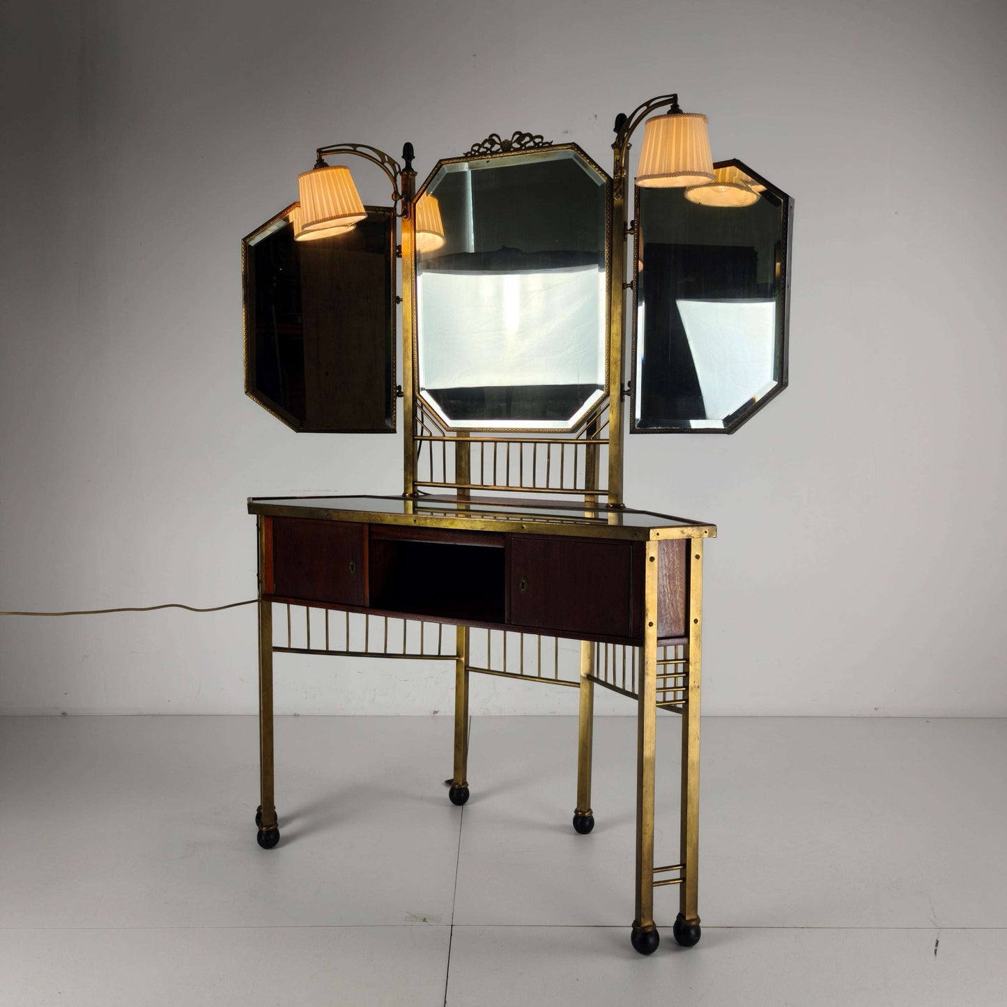 Antique French Brass Dressing Table -1930 Antique French Brass Dressing Table -1930