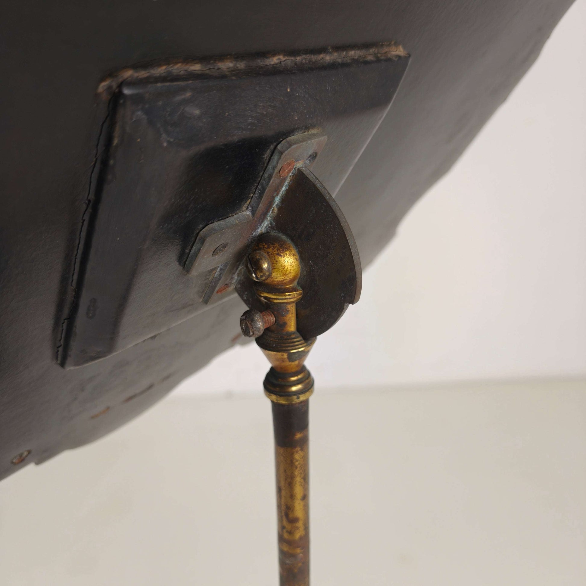 Antique French Papier-Mâché Lacquer Music Stand with Mother of Pearl Inlay c.1880 Antique French Papier-Mâché Lacquer Music Stand with Mother of Pearl Inlay c.1880
