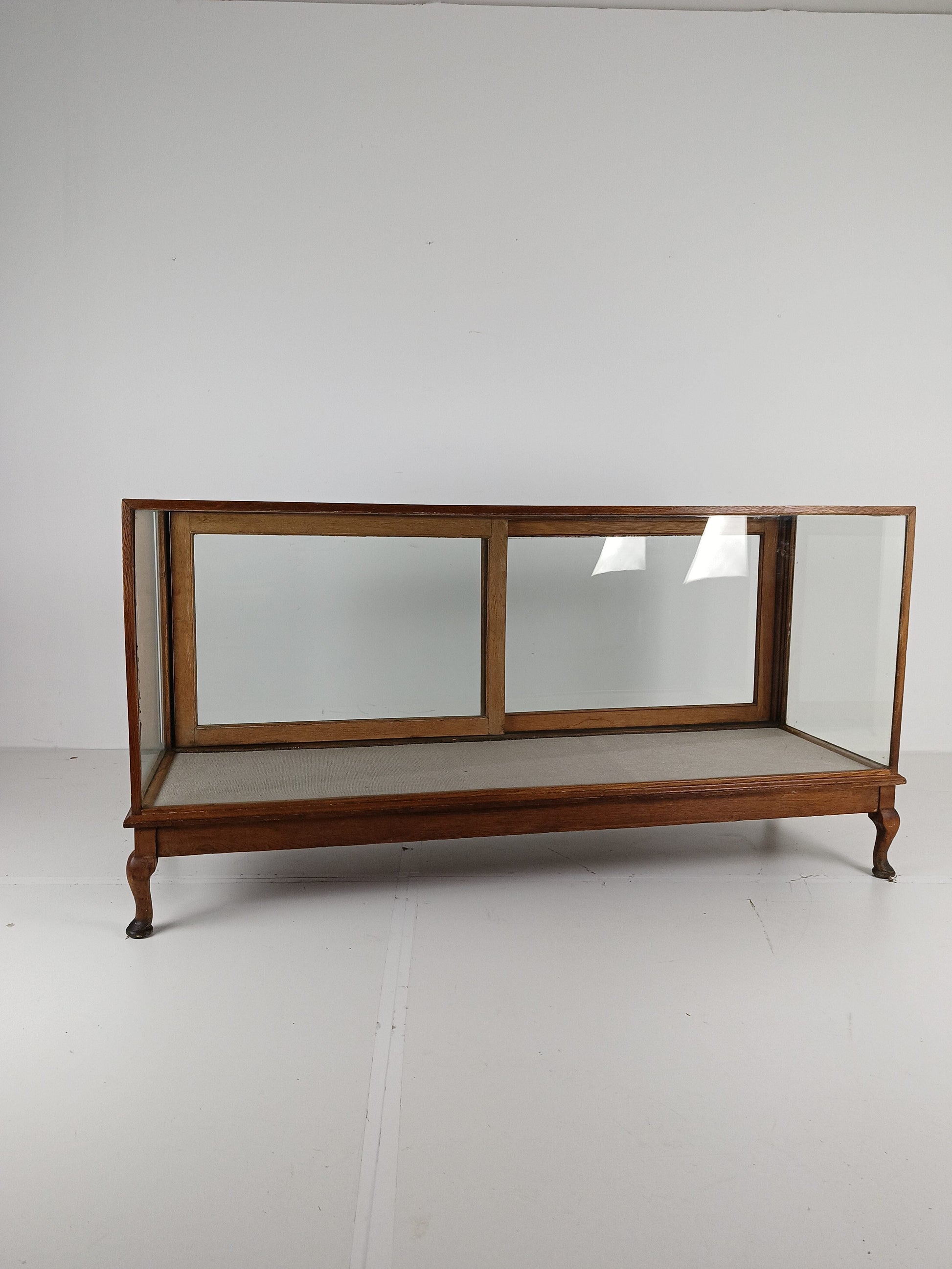 Antique Large Glass Display Cabinet / Shop Counter Antique Large Glass Display Cabinet / Shop Counter