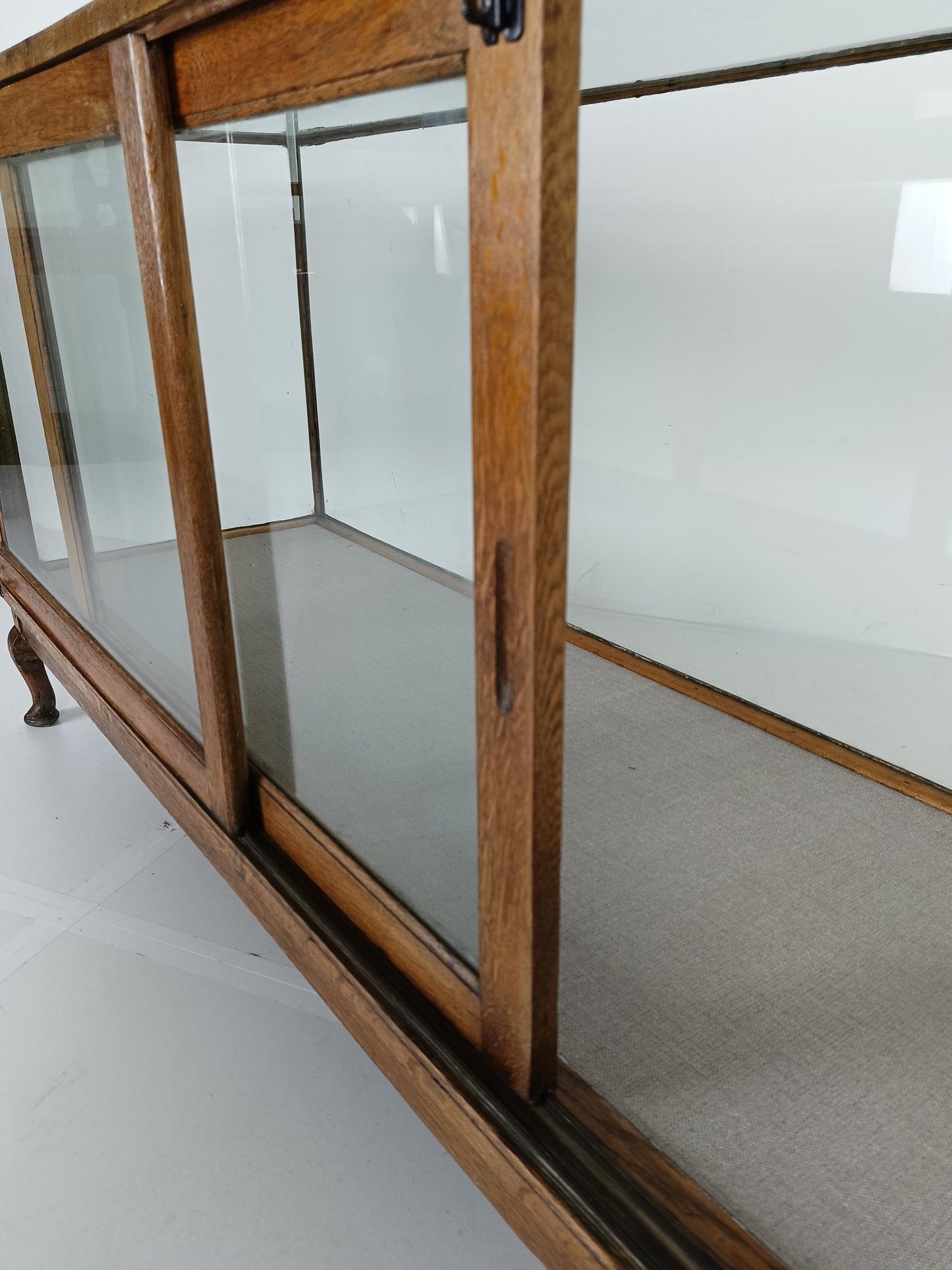 Antique Large Glass Display Cabinet / Shop Counter Antique Large Glass Display Cabinet / Shop Counter