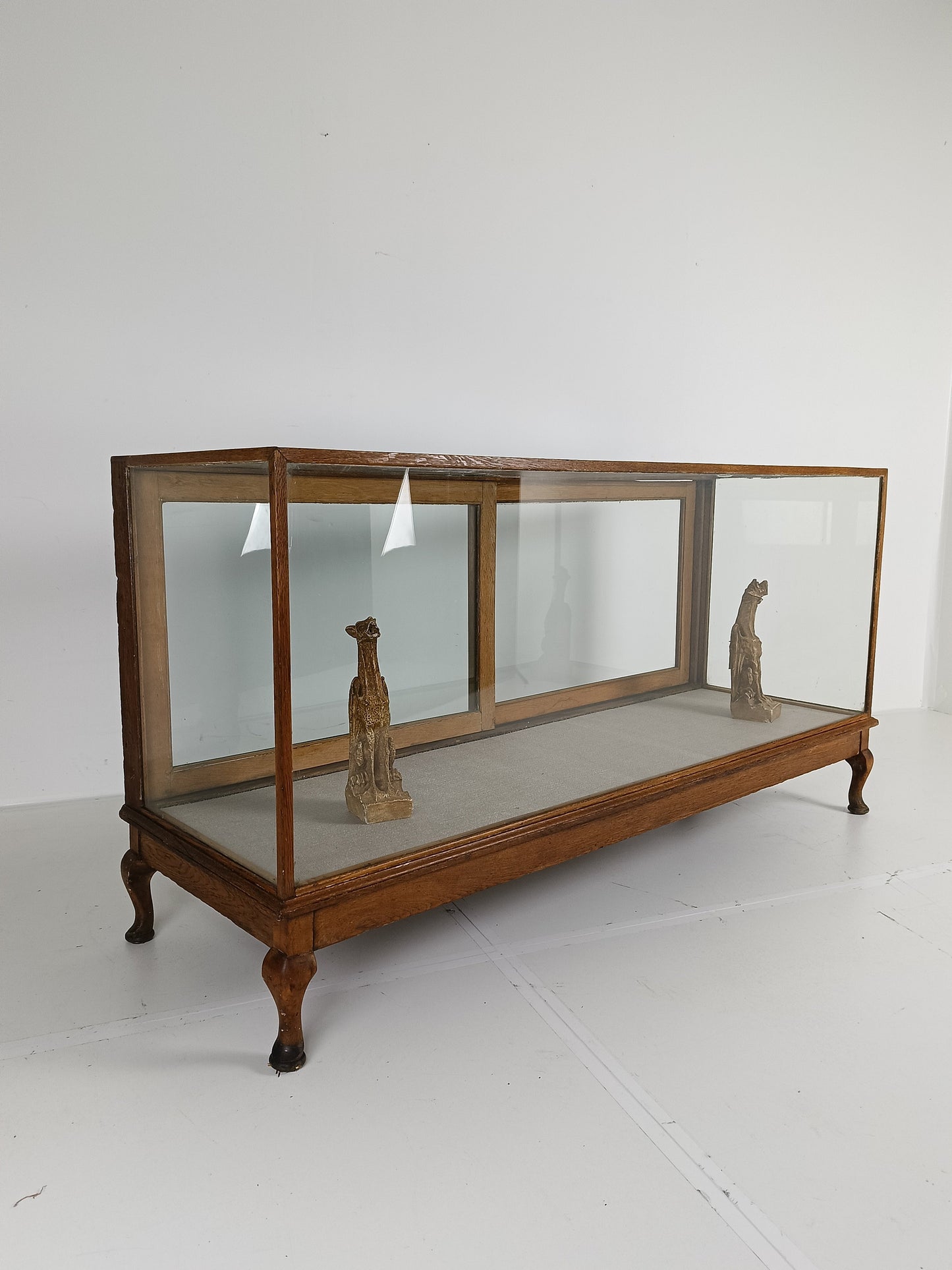 Antique Large Glass Display Cabinet / Shop Counter Antique Large Glass Display Cabinet / Shop Counter