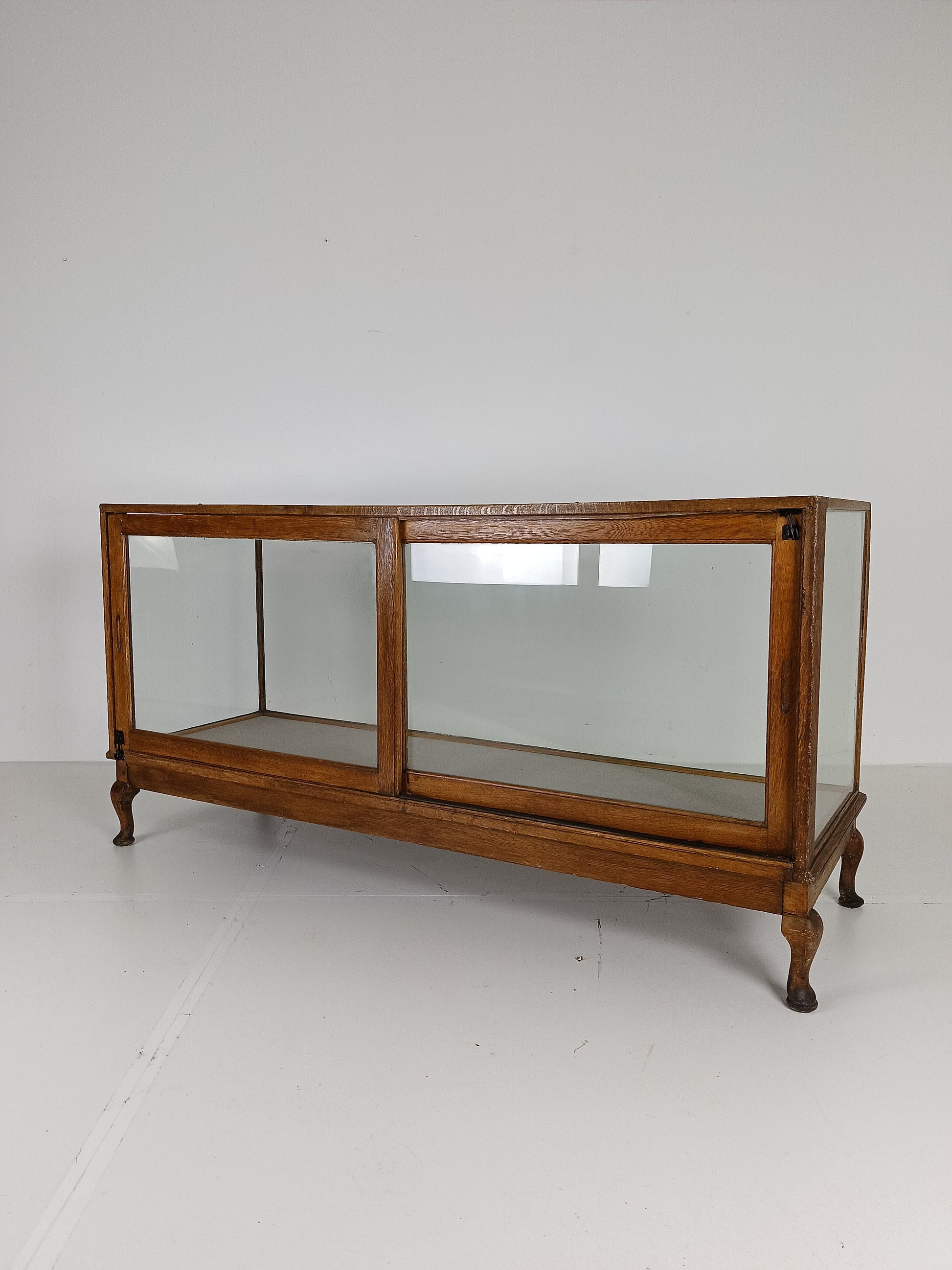 Antique Large Glass Display Cabinet / Shop Counter Antique Large Glass Display Cabinet / Shop Counter