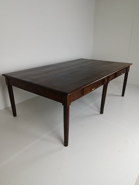 Antique Late 19th-Century Oak Monastery Table – Belgium Antique Late 19th-Century Oak Monastery Table – Belgium