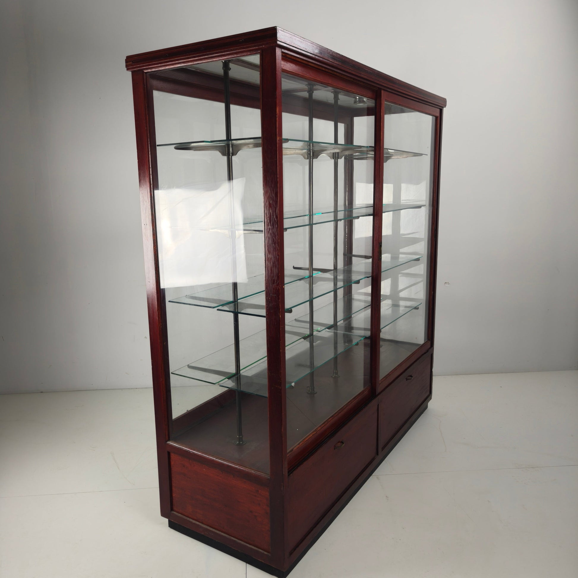 Antique Museum Display Cabinet with glass Antique Museum Display Cabinet with glass