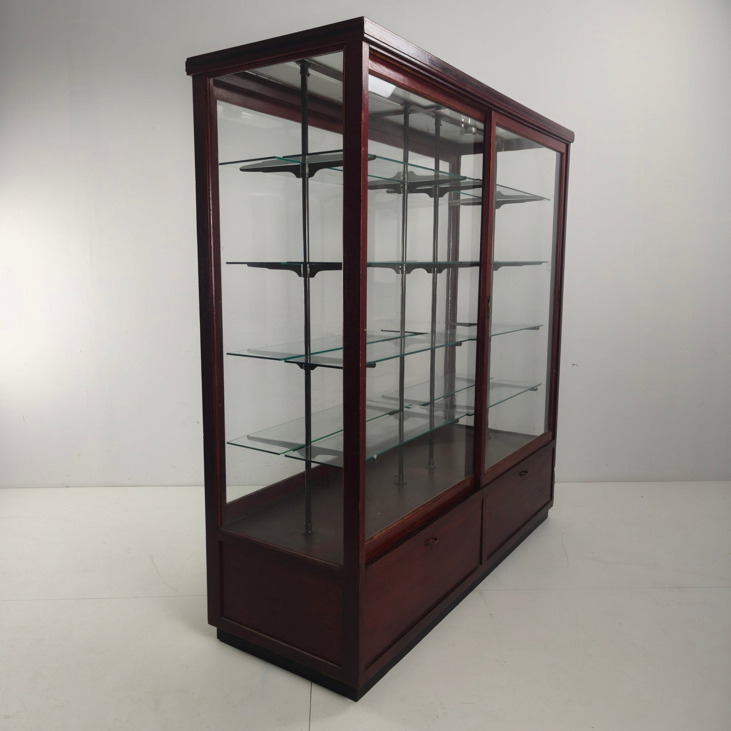 Antique Museum Display Cabinet with glass Antique Museum Display Cabinet with glass