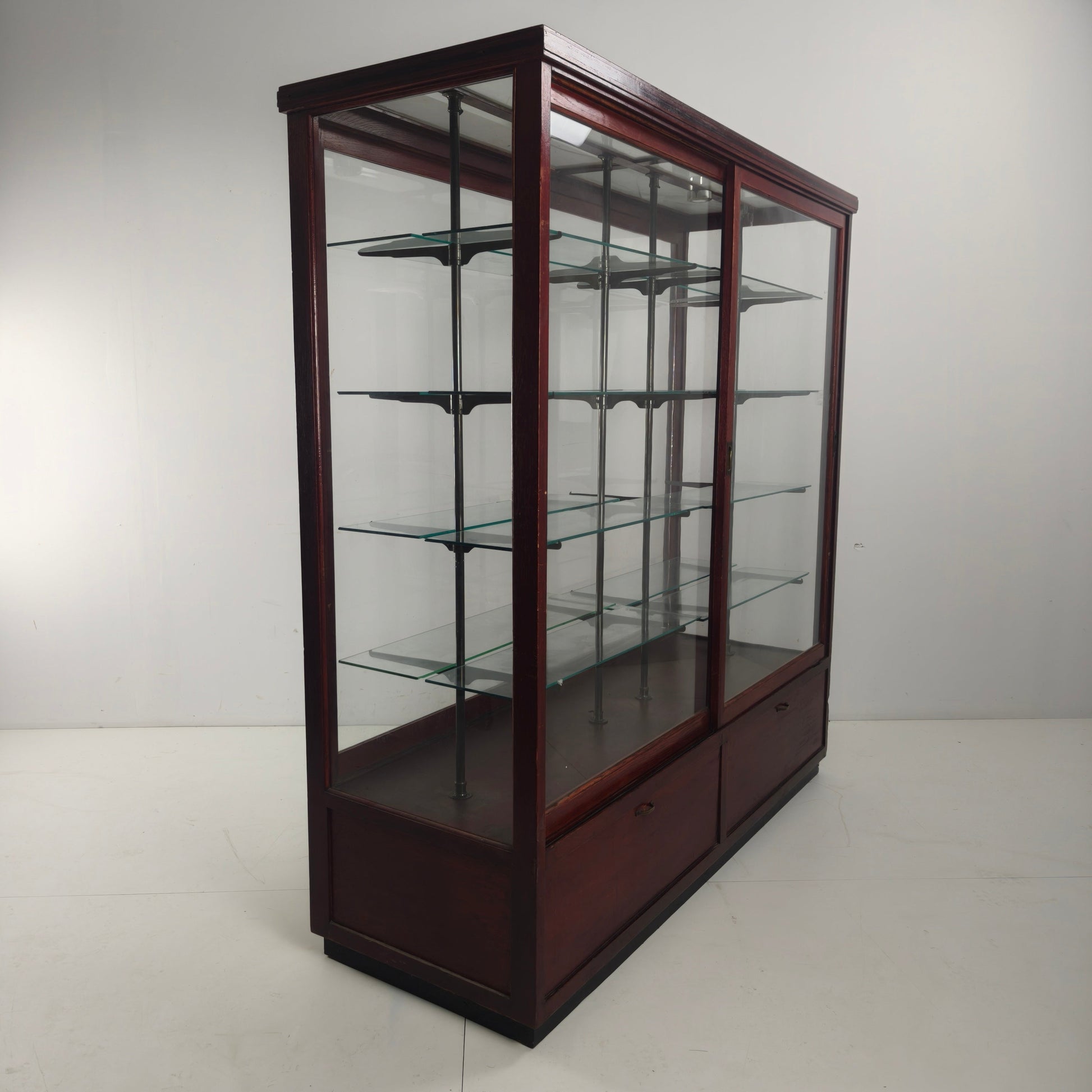 Antique Museum Display Cabinet with glass Antique Museum Display Cabinet with glass
