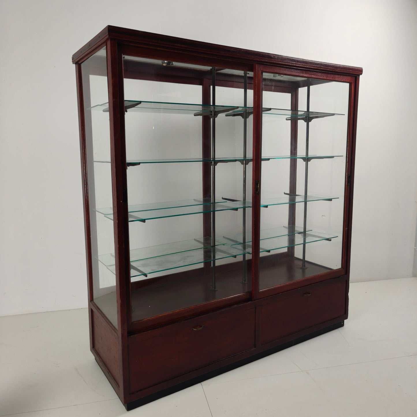 Antique Museum Display Cabinet with glass Antique Museum Display Cabinet with glass